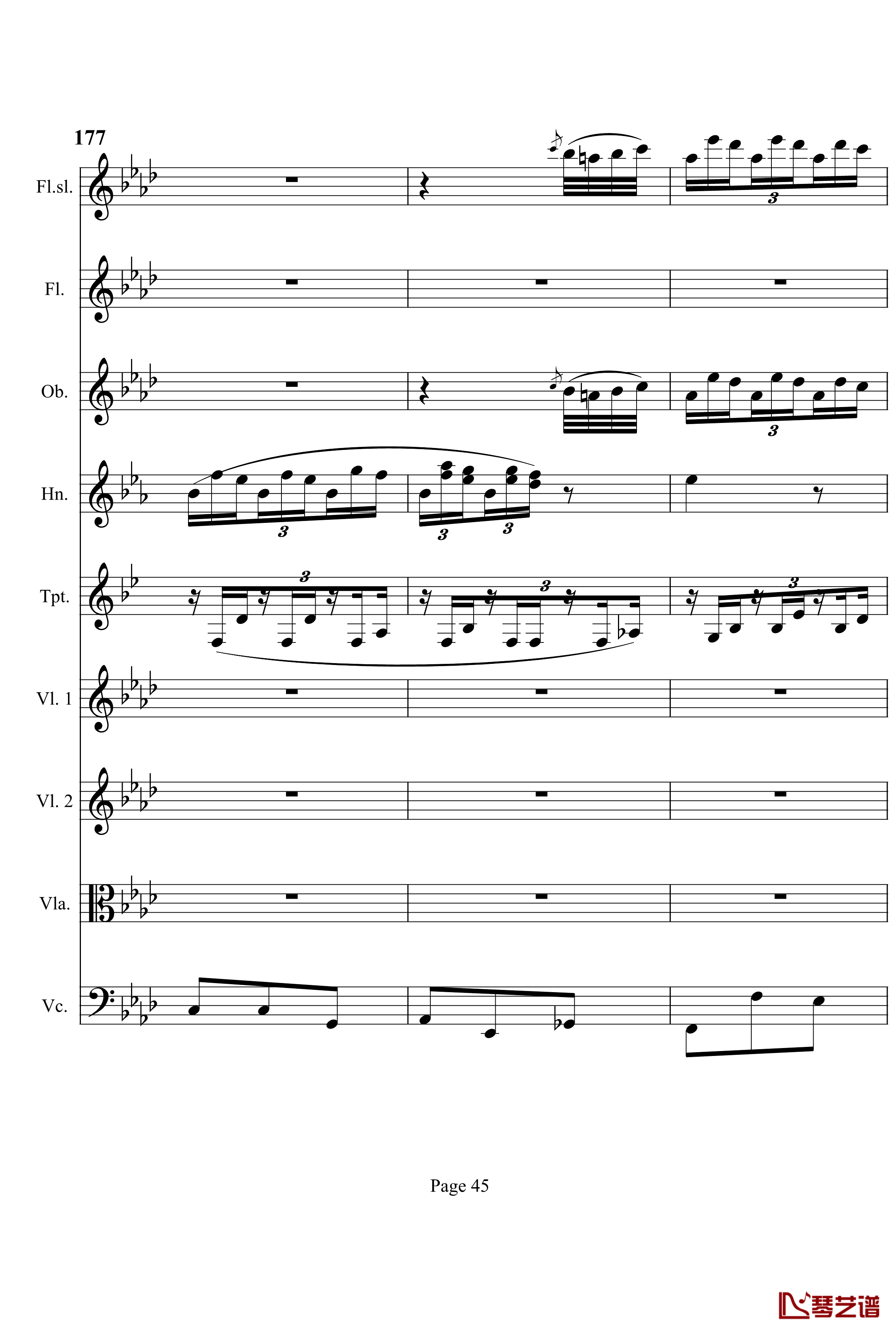 奏鸣曲之交响钢琴谱-第12首-Ⅰ-贝多芬-beethoven45