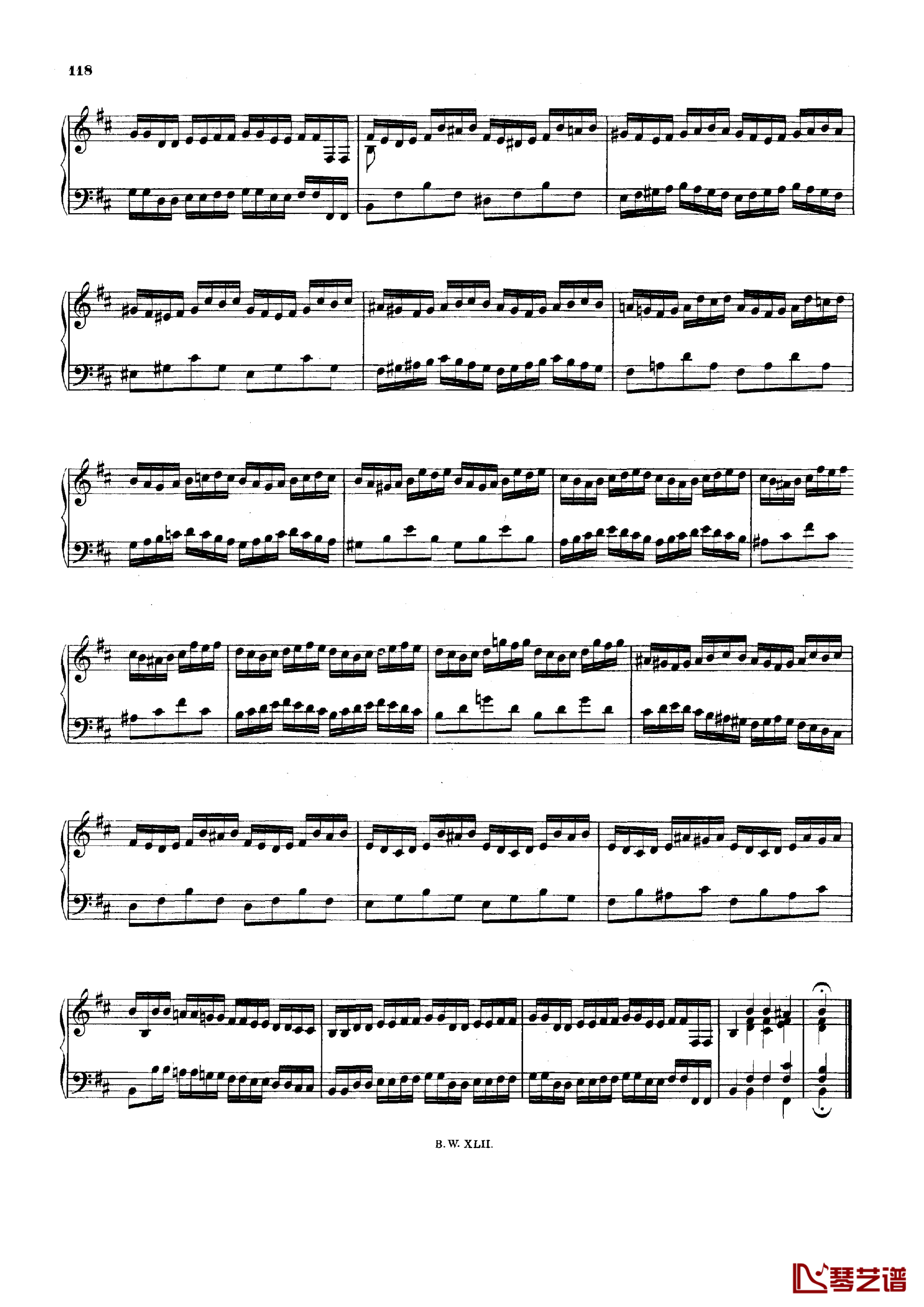 降B小调协奏曲钢琴谱-巴赫11