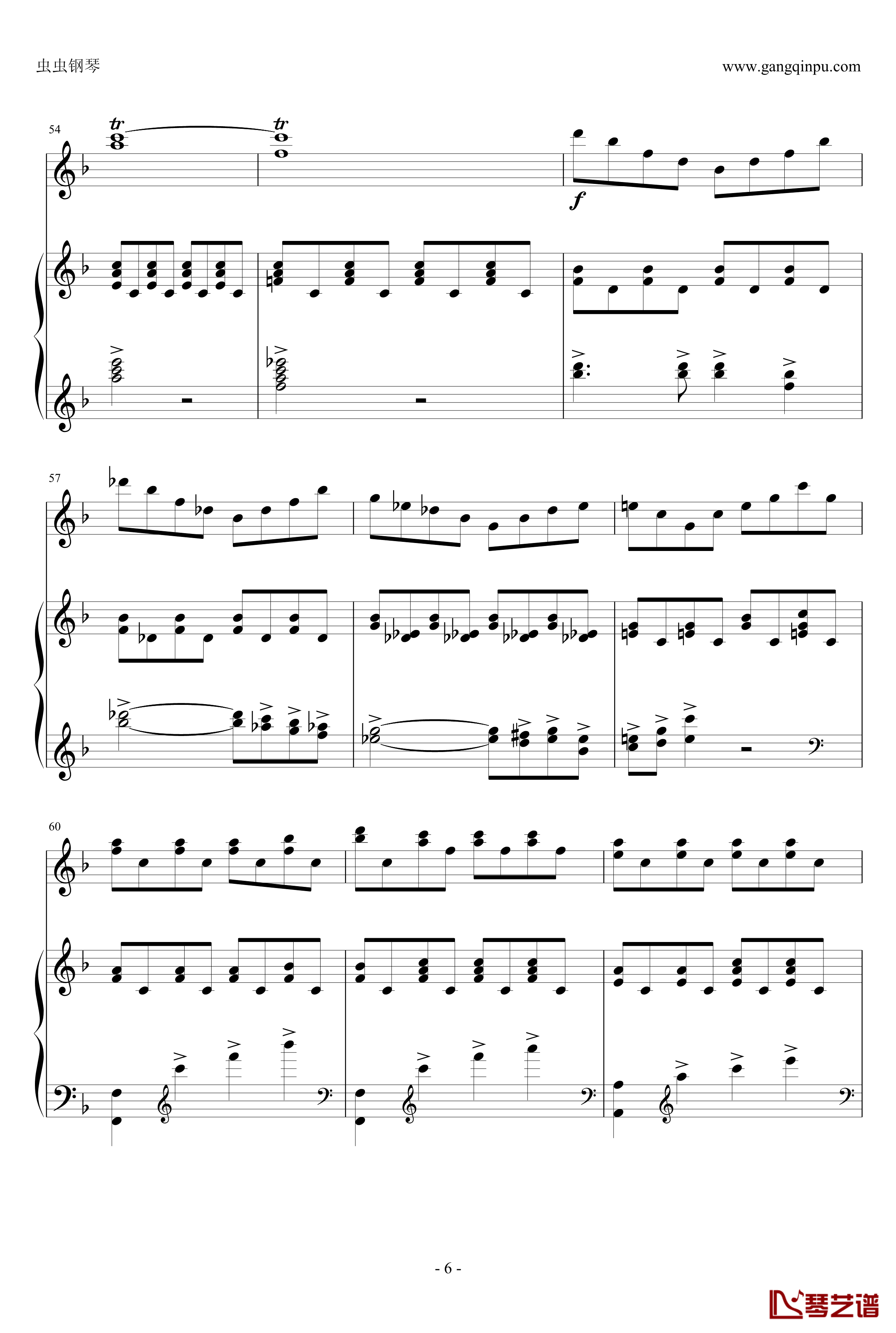 旋律钢琴谱-丁晓峰-有两个试听6