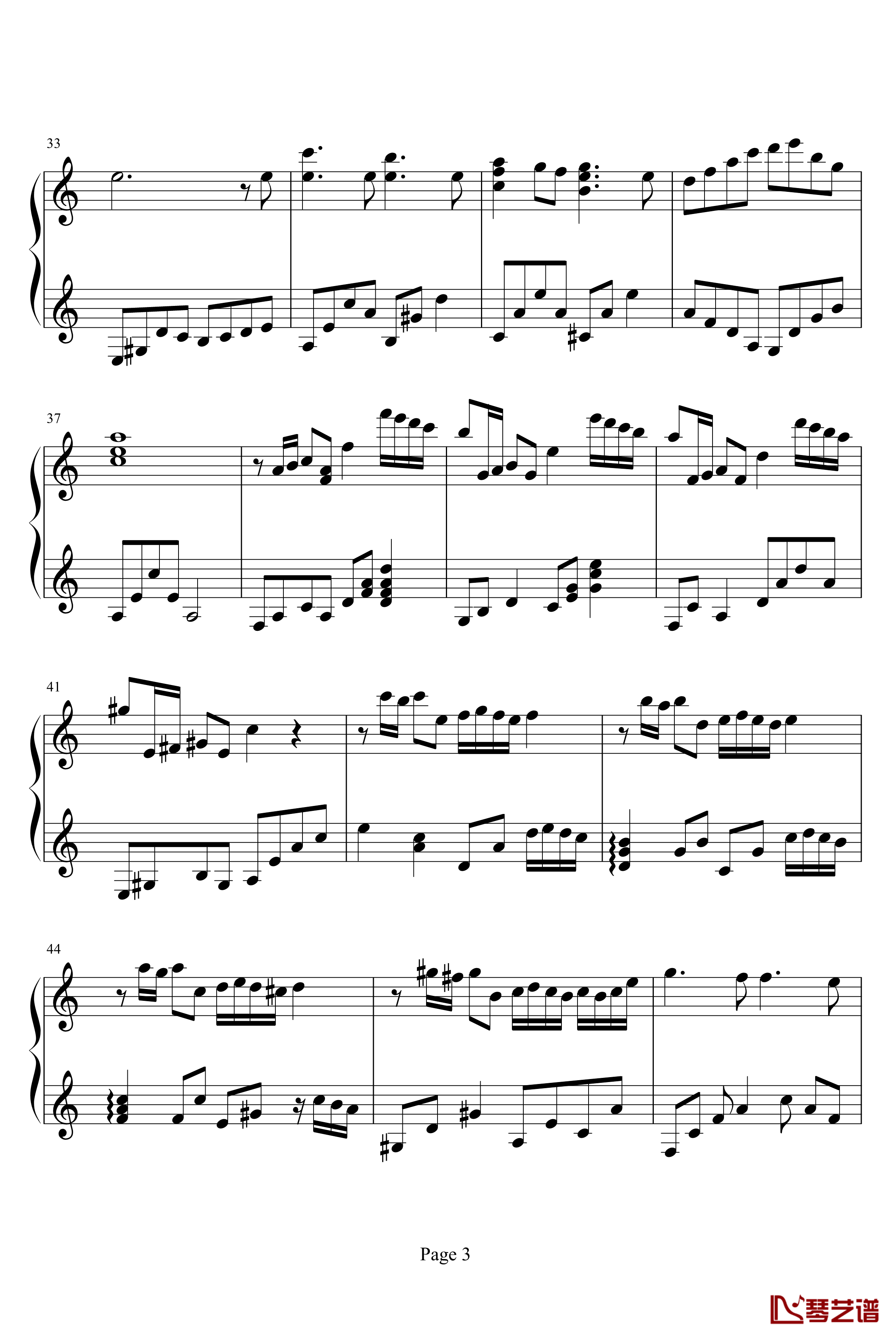 THE CHANGING SEASONS钢琴谱-久石让3