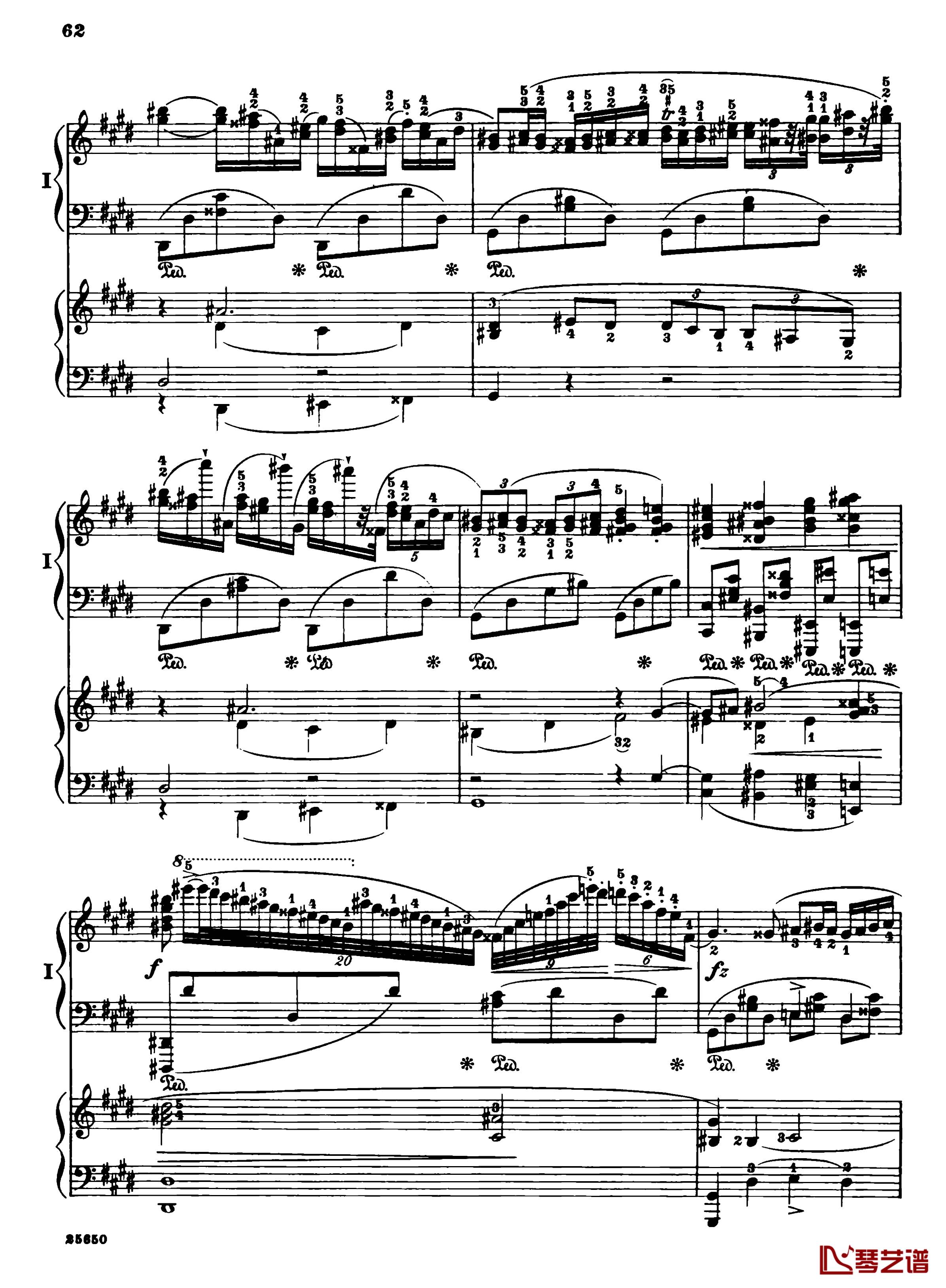 肖邦第一钢琴协奏曲钢琴谱-肖邦64