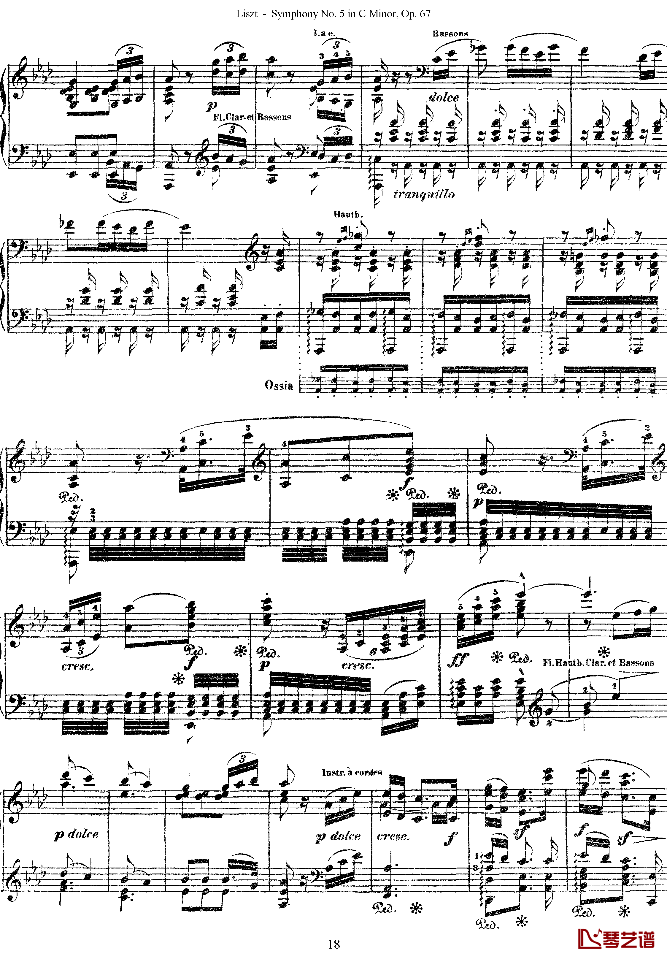 第五交响乐的钢琴曲钢琴谱-李斯特-李斯特改编自贝多芬18