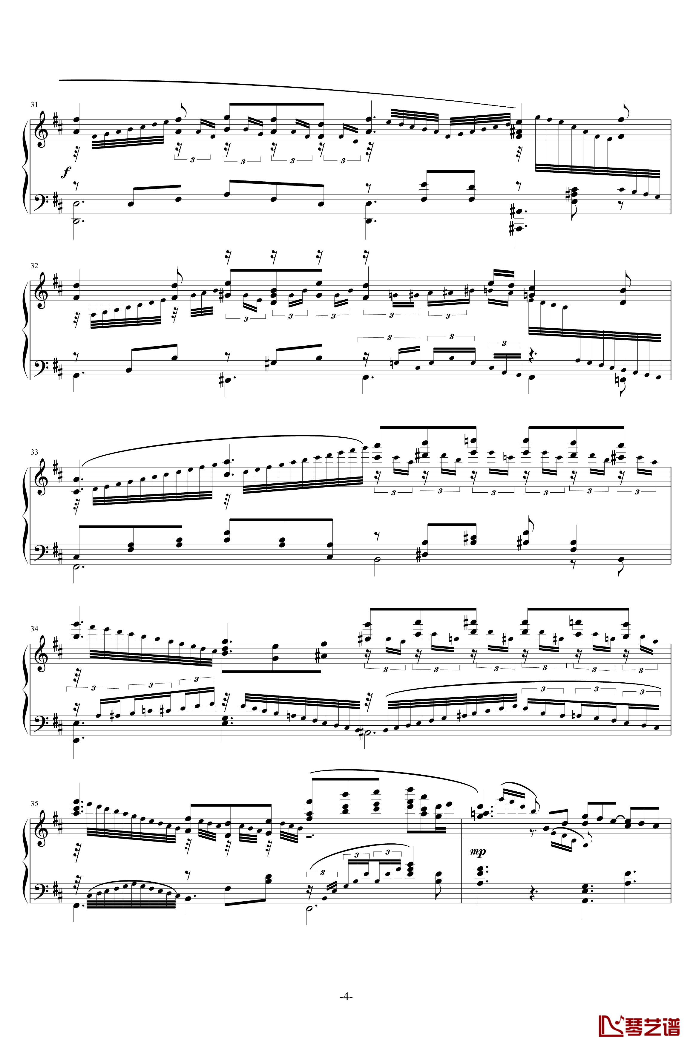 アウギュステ列島钢琴谱OST -碧蓝幻想 -白沫の瀑布4