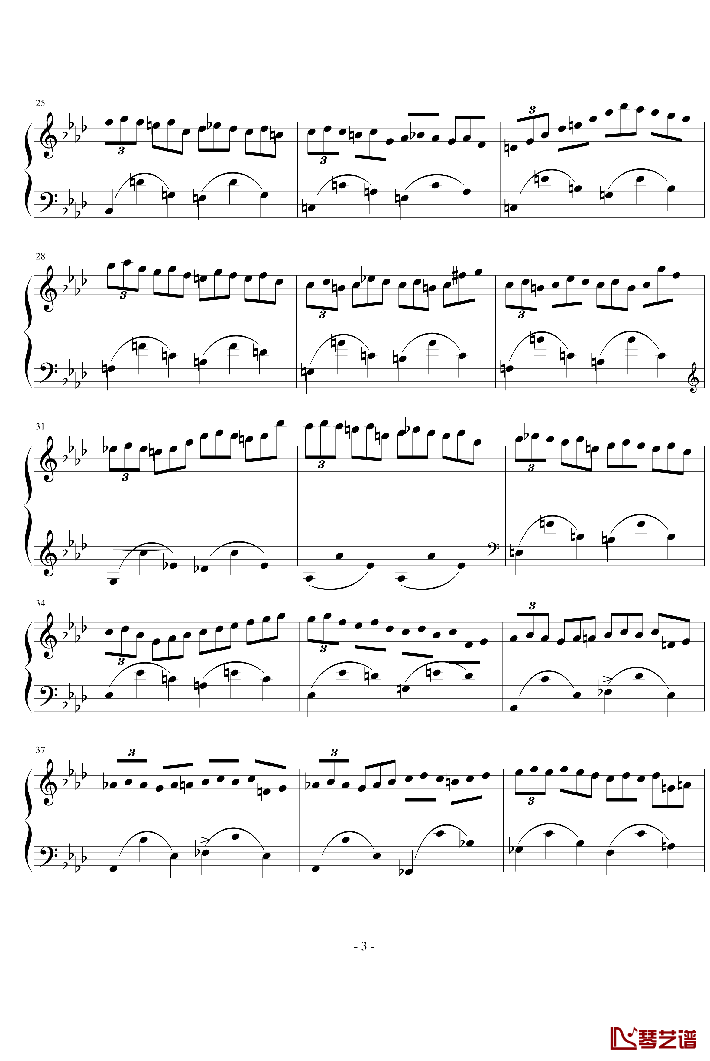 肖邦练习曲14钢琴谱-肖邦-chopin3