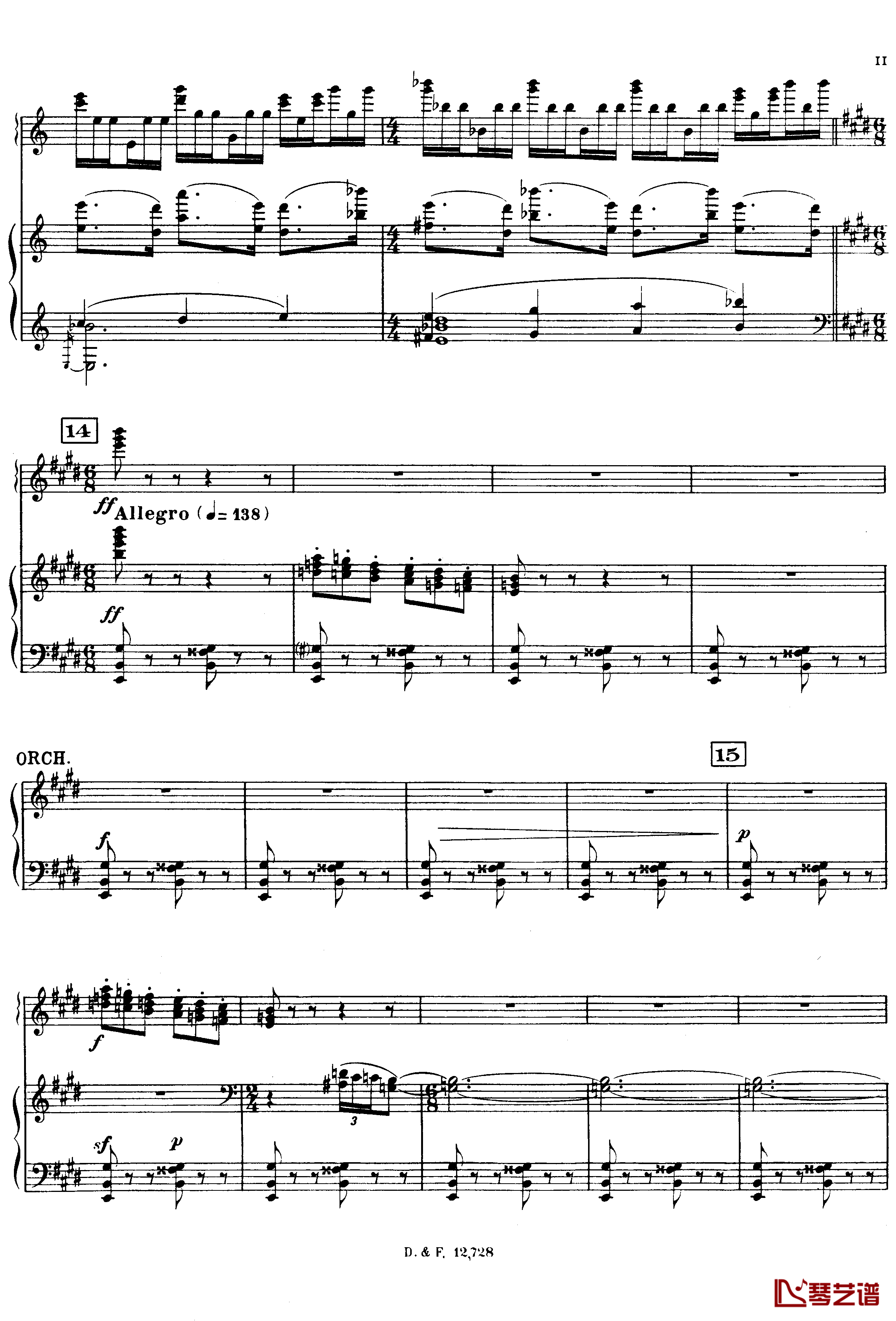左手钢琴协奏曲钢琴谱-拉威尔-Ravel11