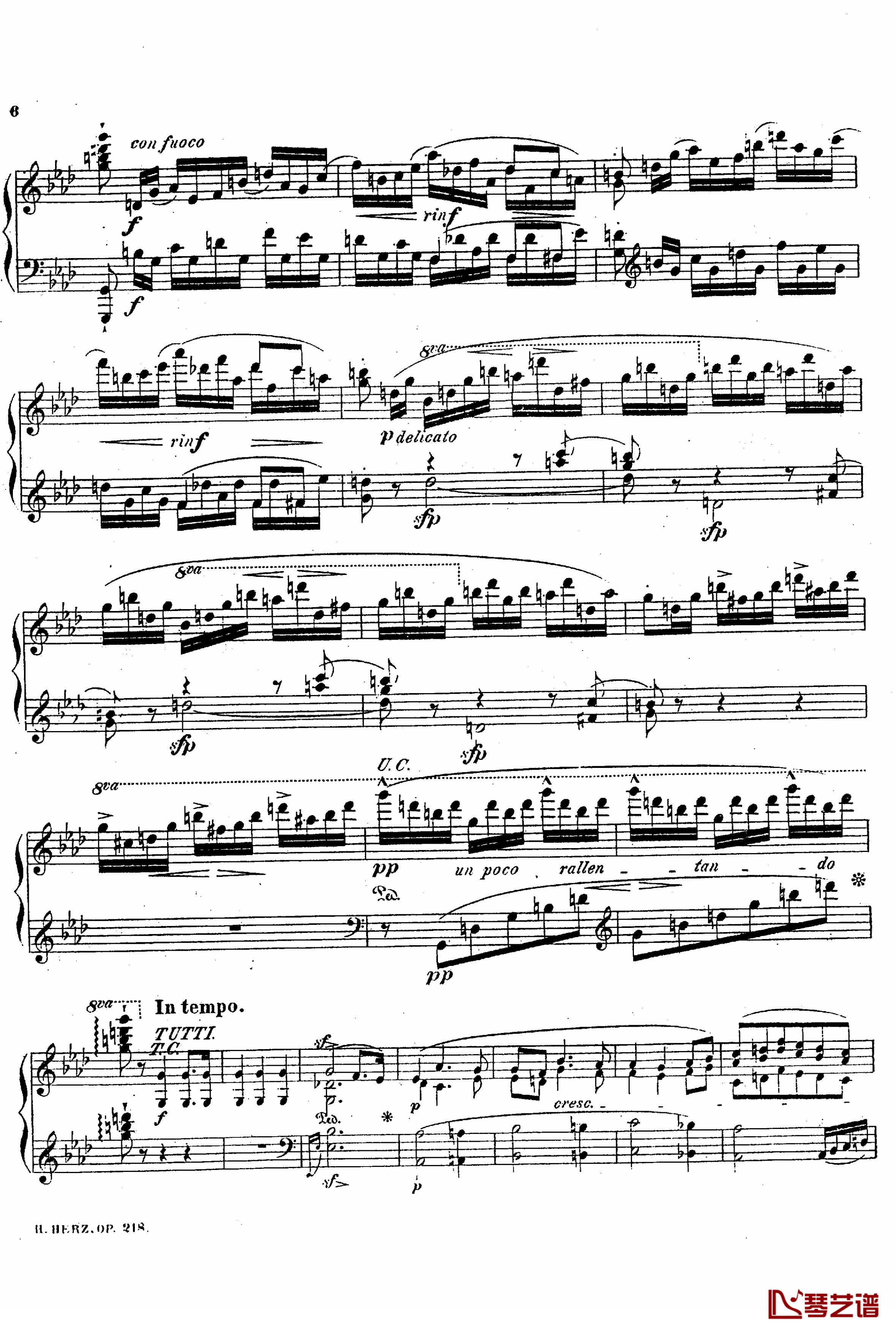 降A大调第八钢琴协奏曲Op.218钢琴谱-赫尔兹5