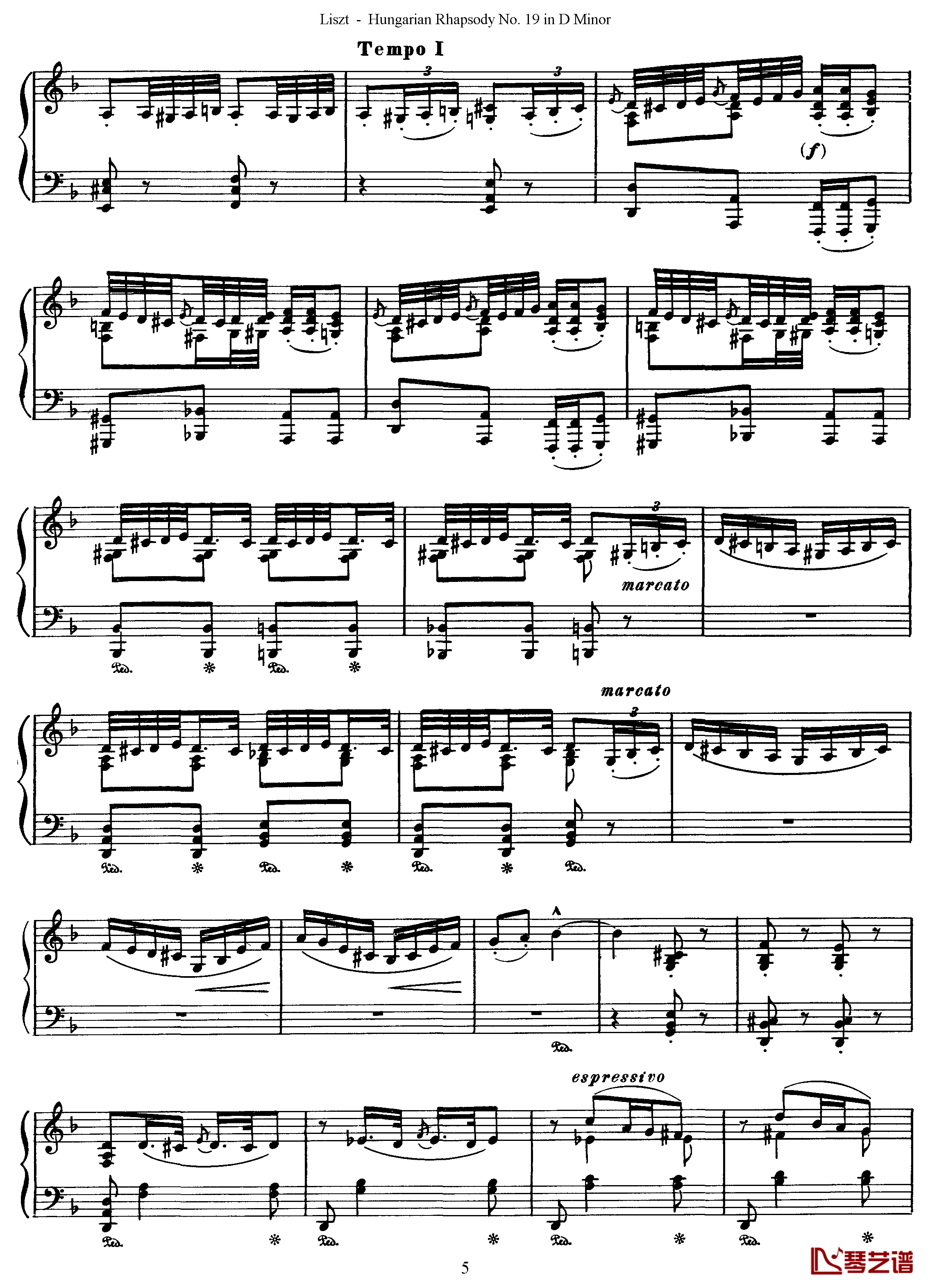 匈牙利狂想曲第19号钢琴谱-最后的狂想-李斯特5