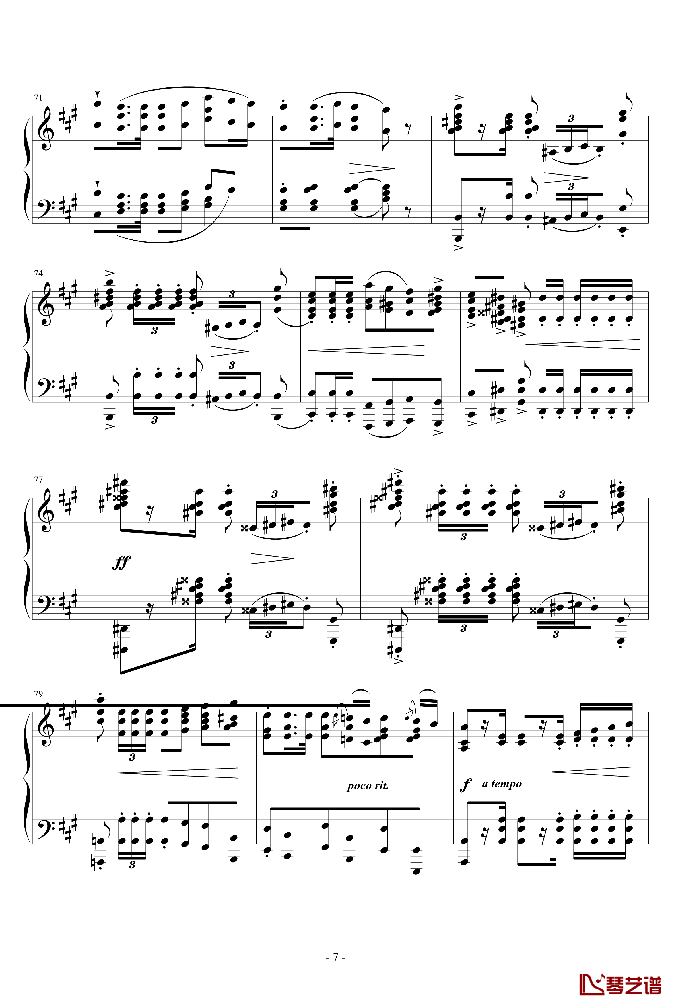 A大调波罗乃兹舞曲钢琴谱-肖邦-chopin7