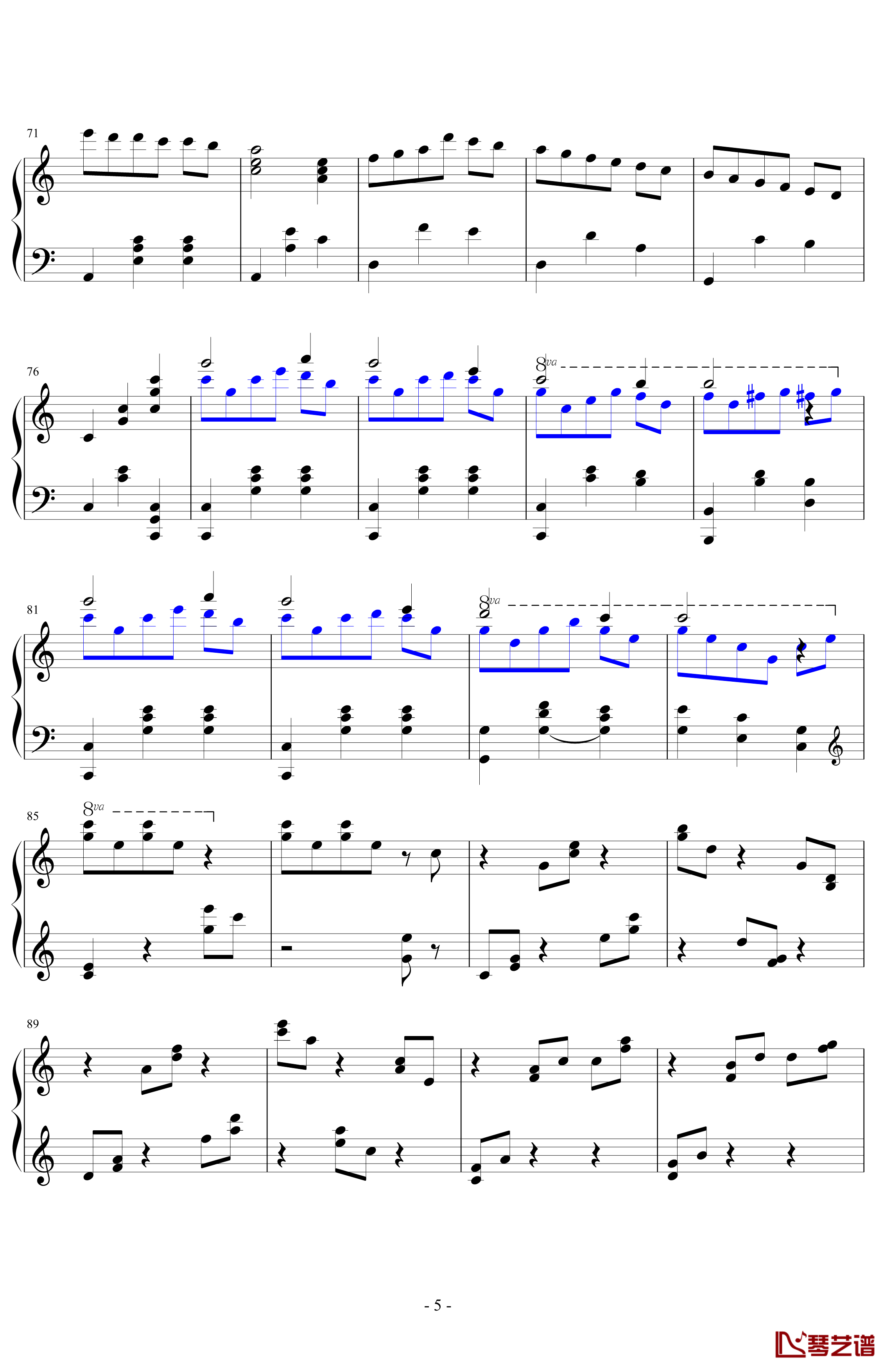 生日歌变奏曲钢琴谱-PARROT1865