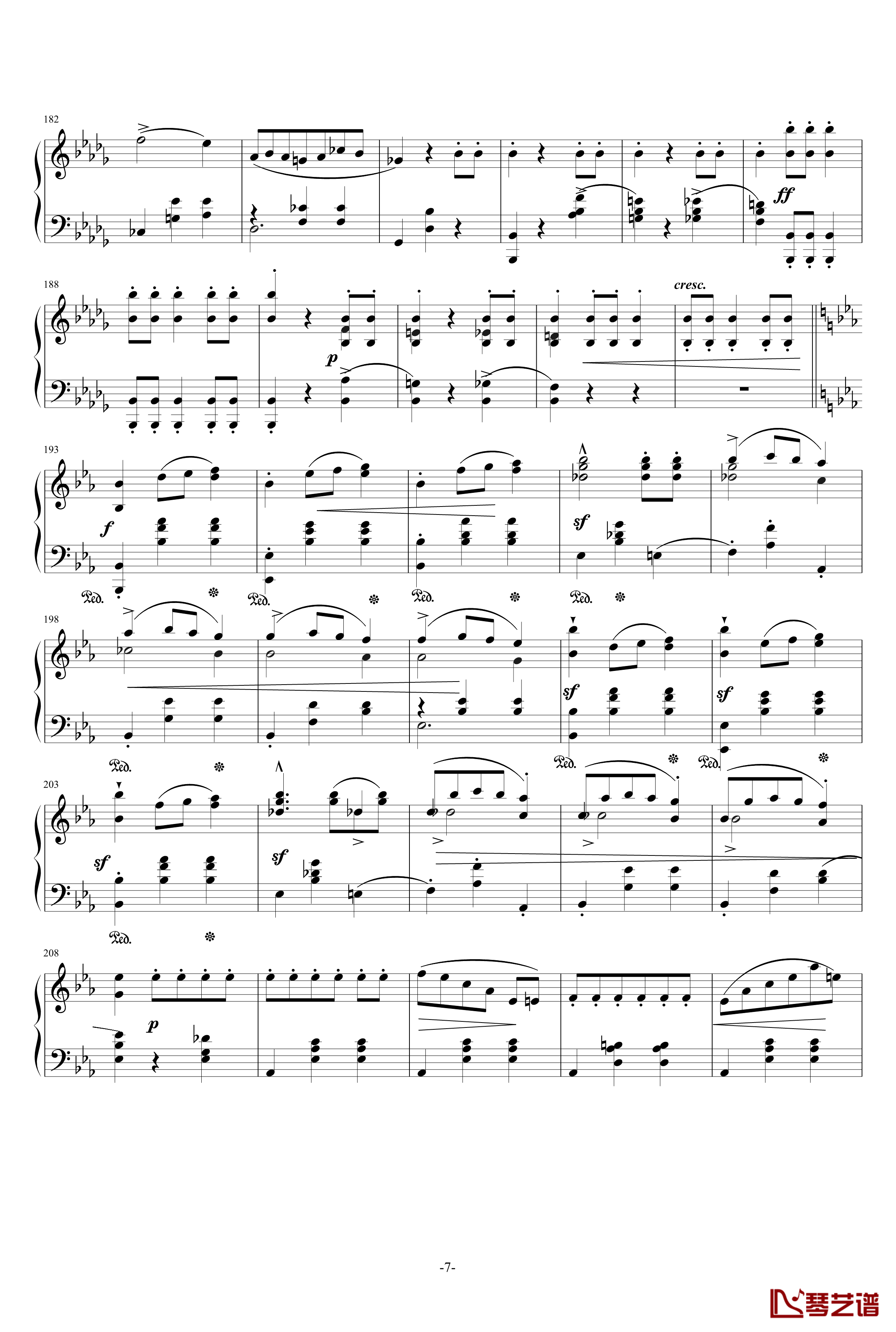 降E大调华丽大圆舞曲Op.18钢琴谱-肖邦-chopin7