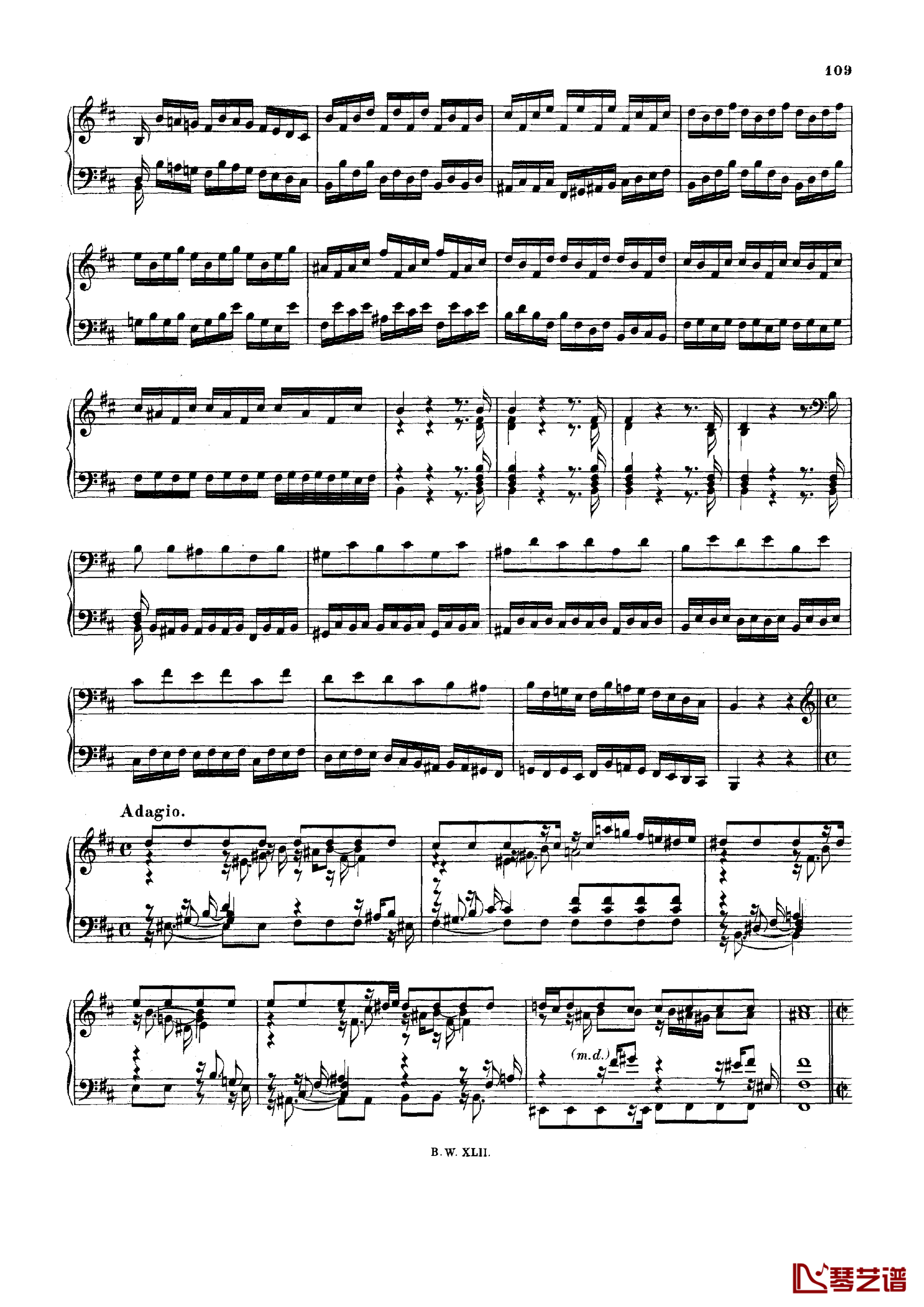 降B小调协奏曲钢琴谱-巴赫2