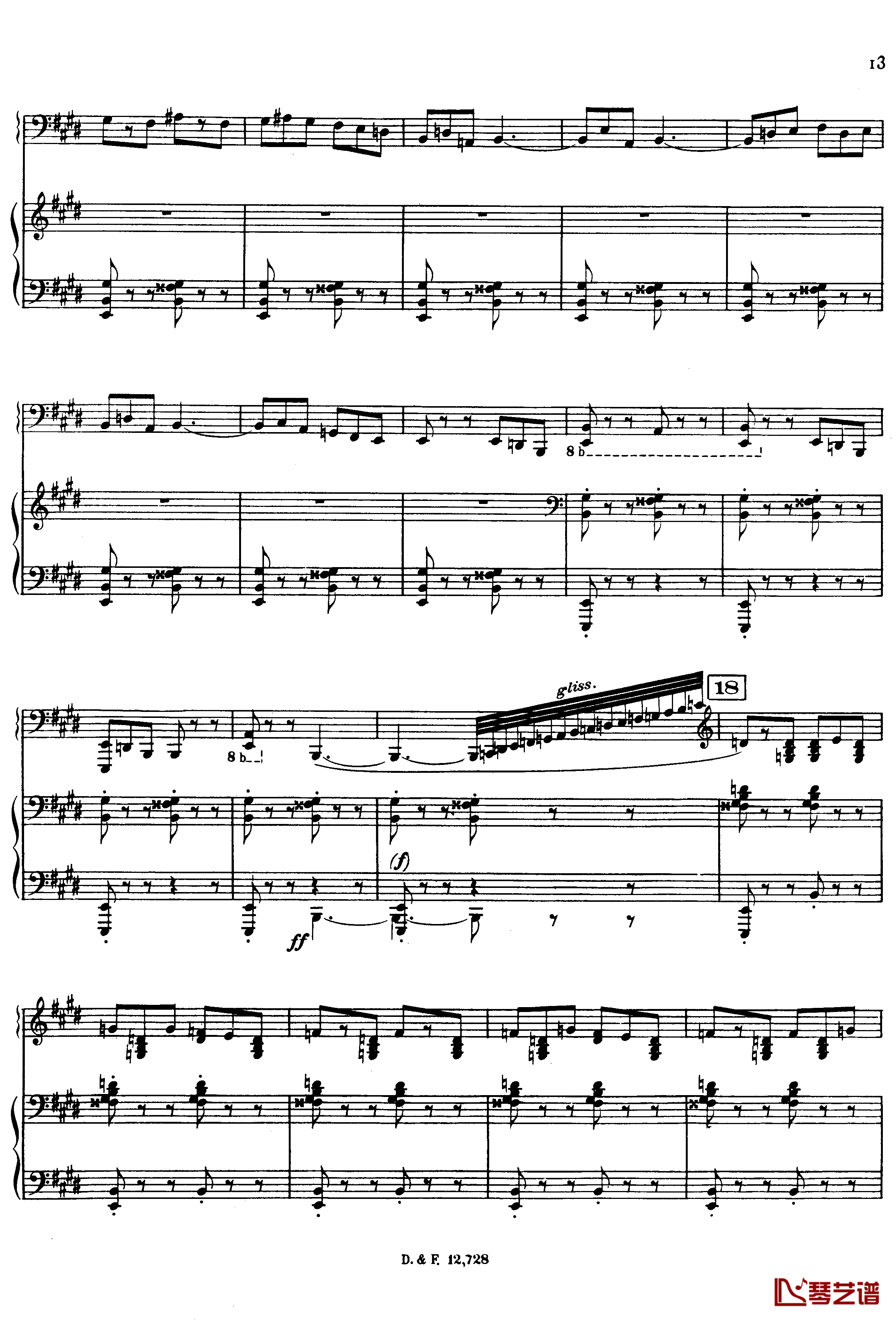 左手钢琴协奏曲钢琴谱-拉威尔-Ravel13