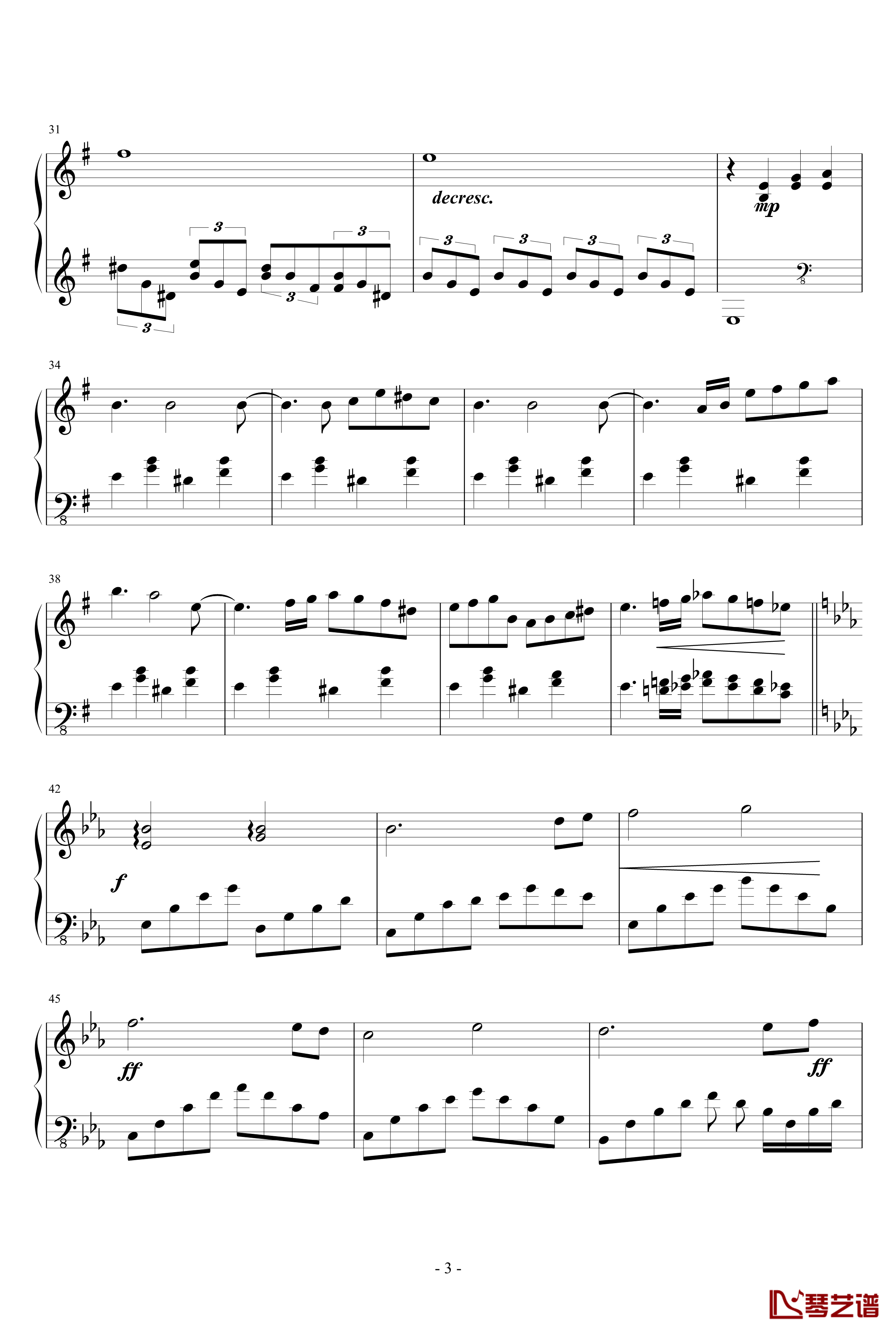 Why钢琴谱-狂音3