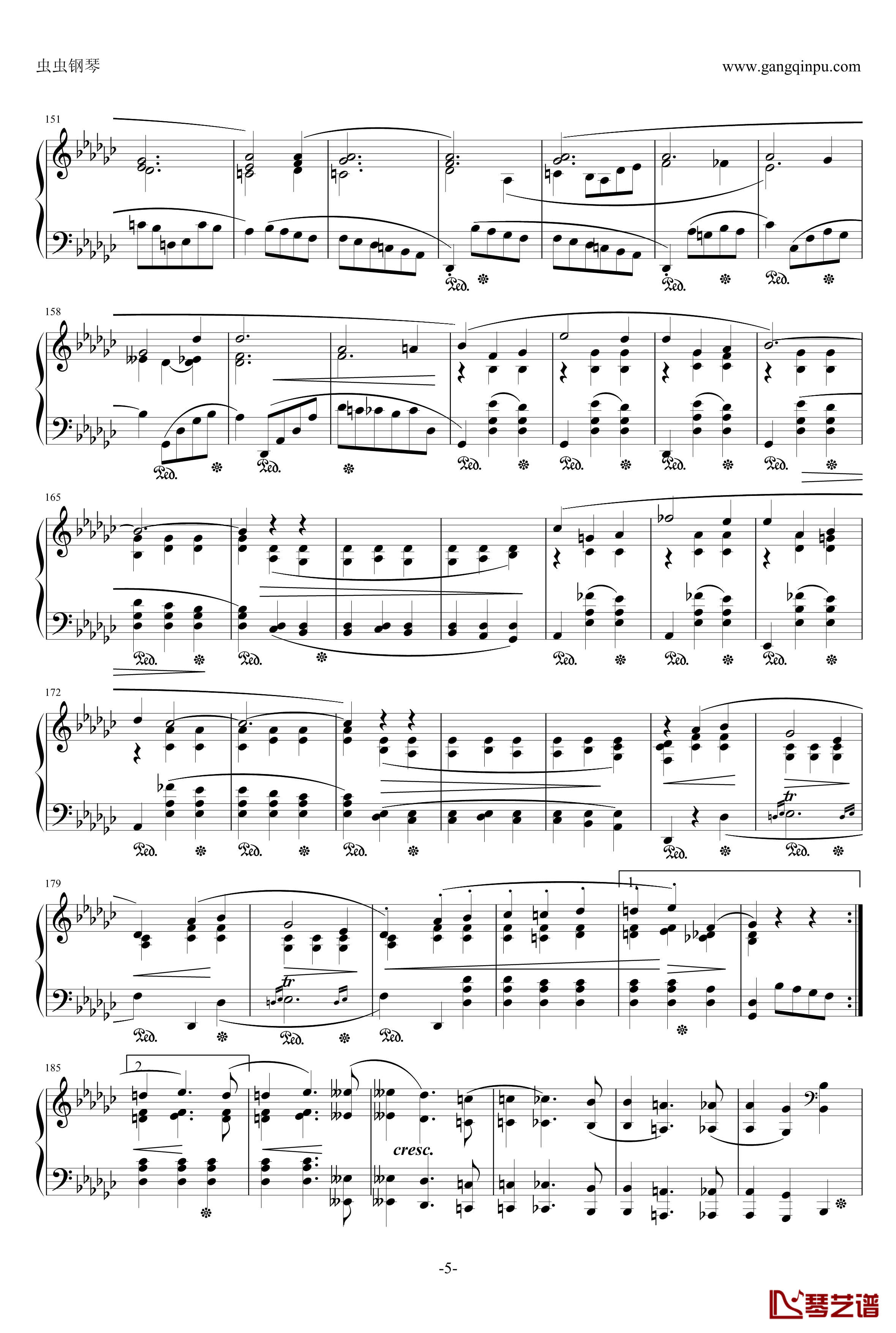 降b小调奏鸣曲第二乐章钢琴谱-肖邦-chopin5
