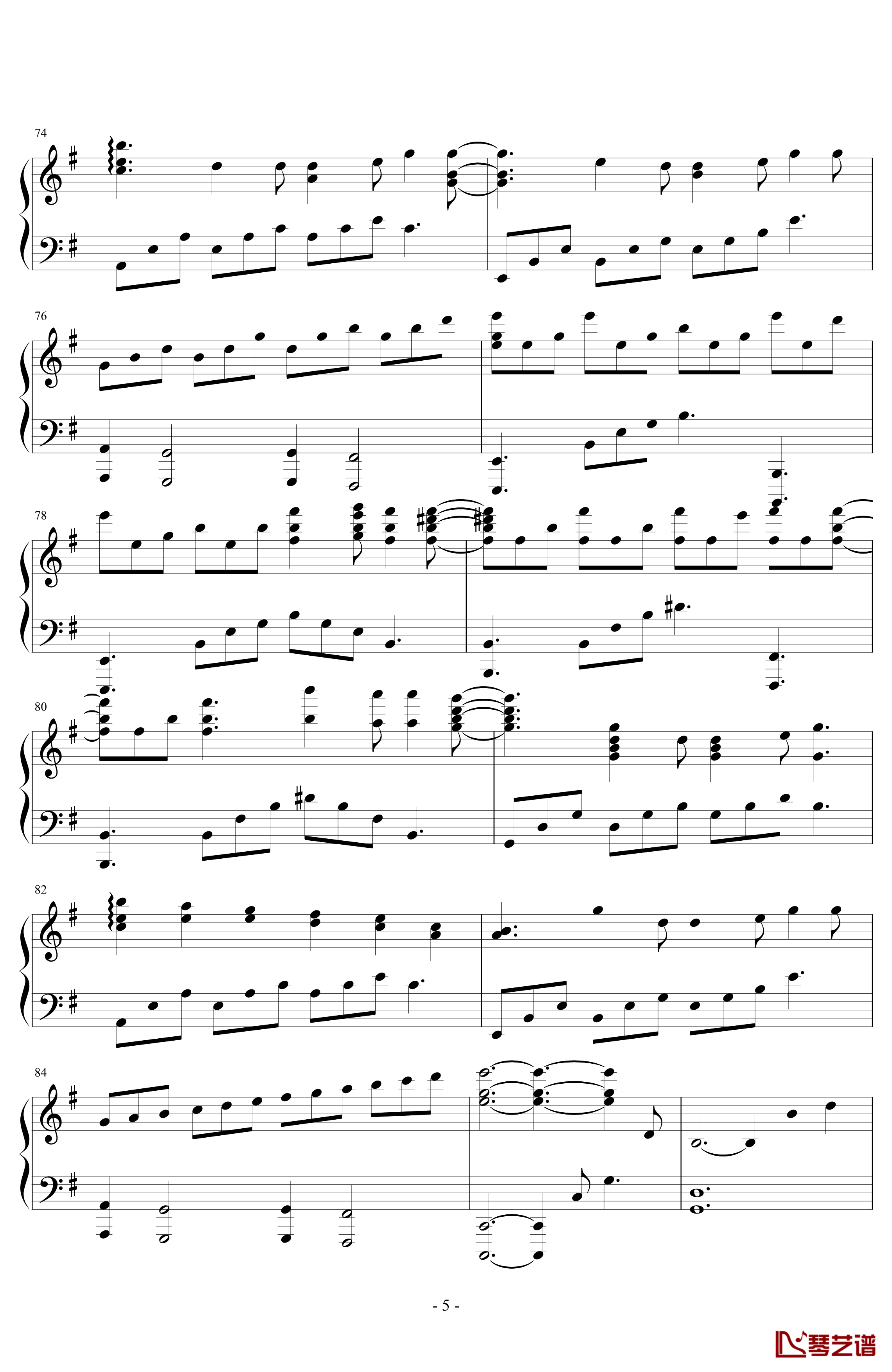 G小调随想练习曲钢琴谱-帕赫贝尔-Pachelbel5