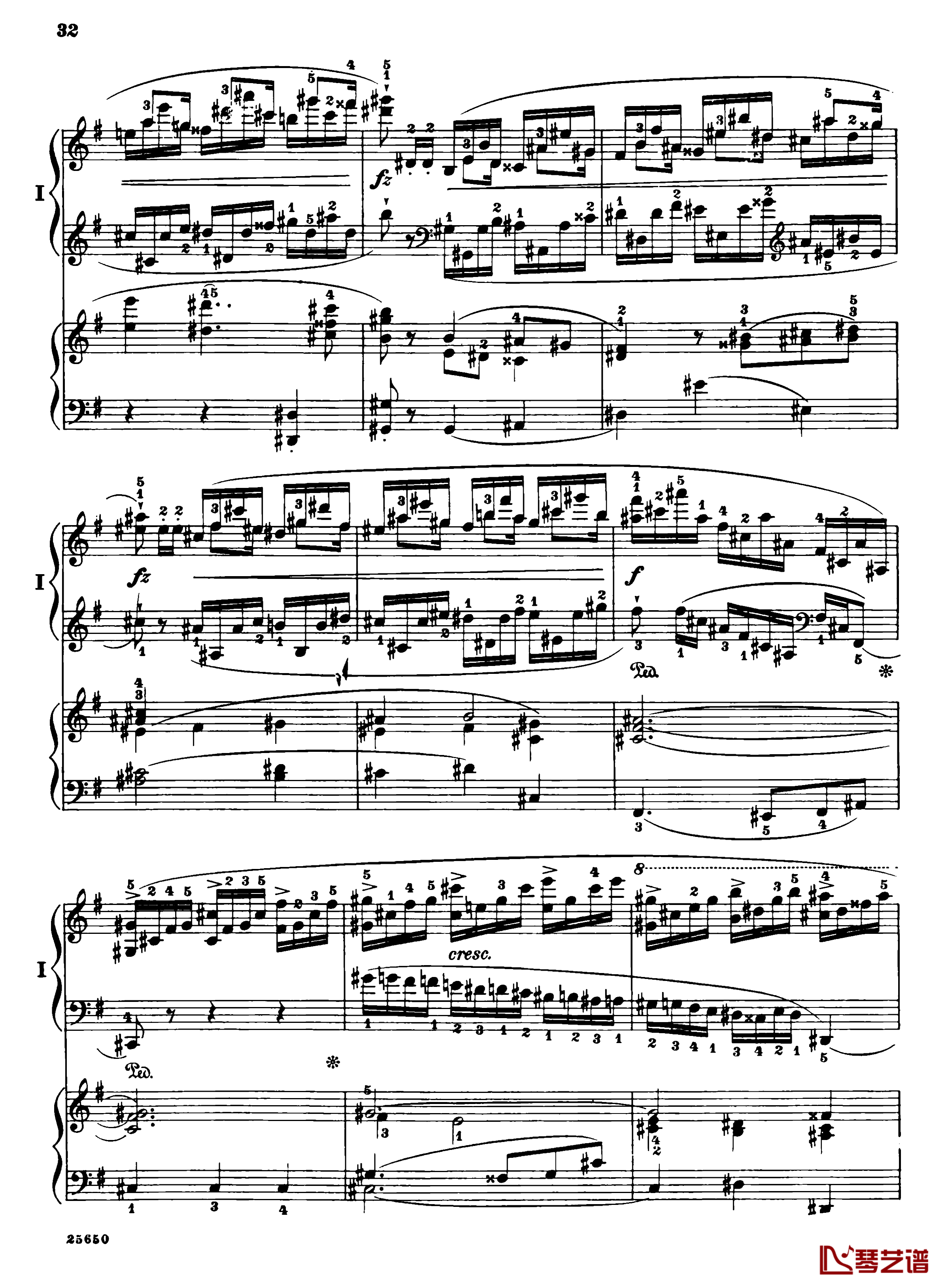 肖邦第一钢琴协奏曲钢琴谱-肖邦34