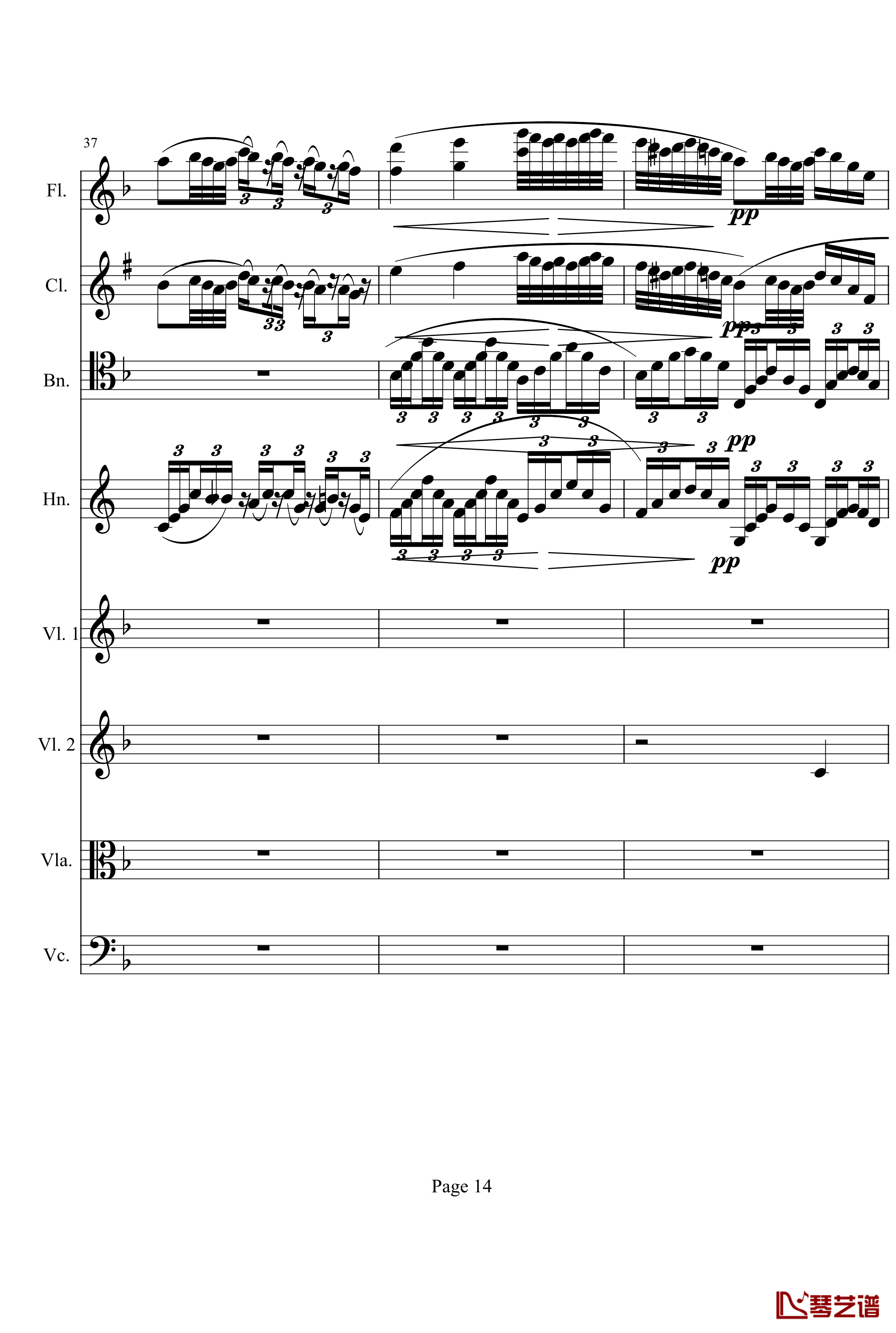 奏鸣曲之交响钢琴谱-第1首-Ⅱ-贝多芬-beethoven14