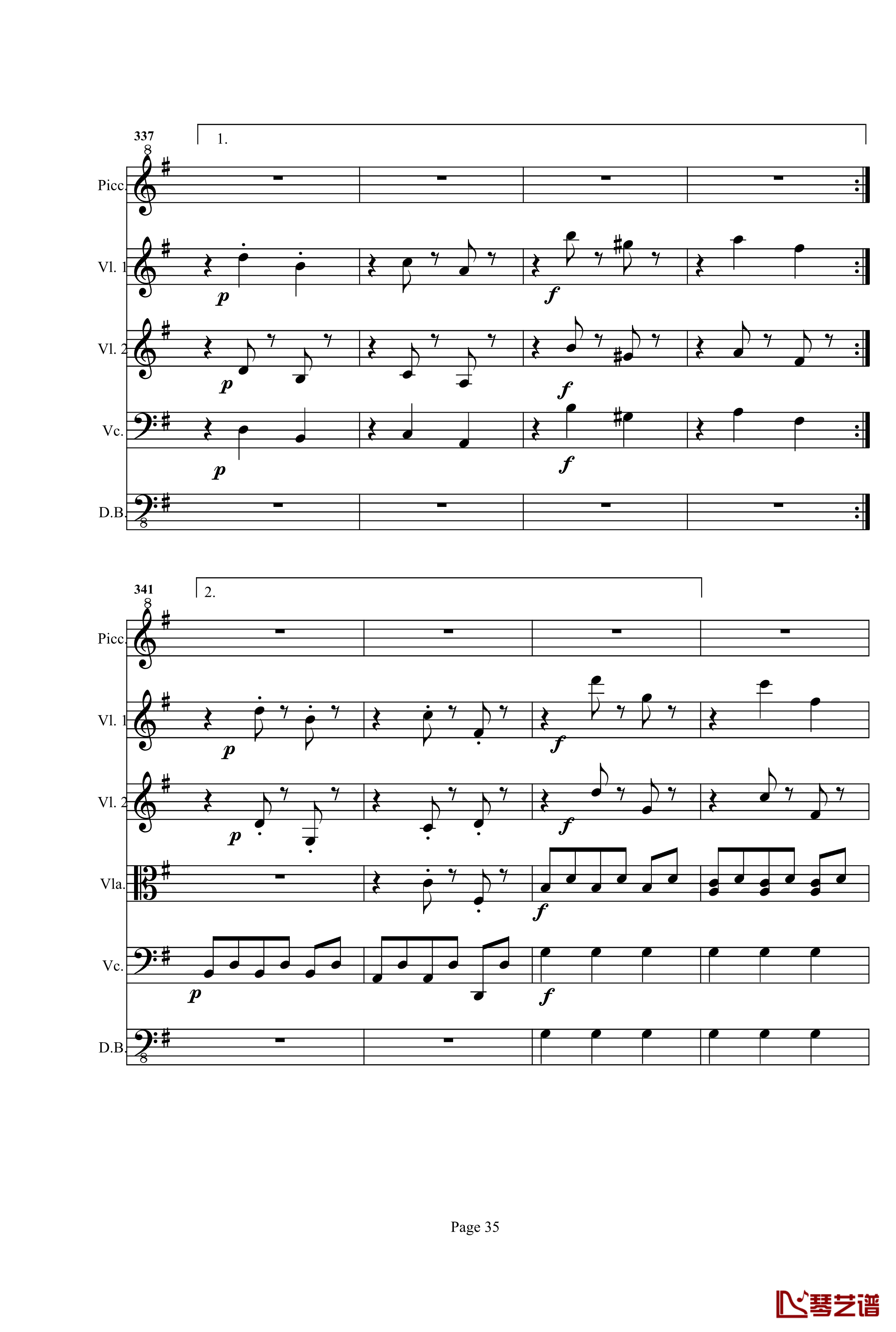 奏鸣曲之交响钢琴谱-第25首-Ⅰ-贝多芬-beethoven35