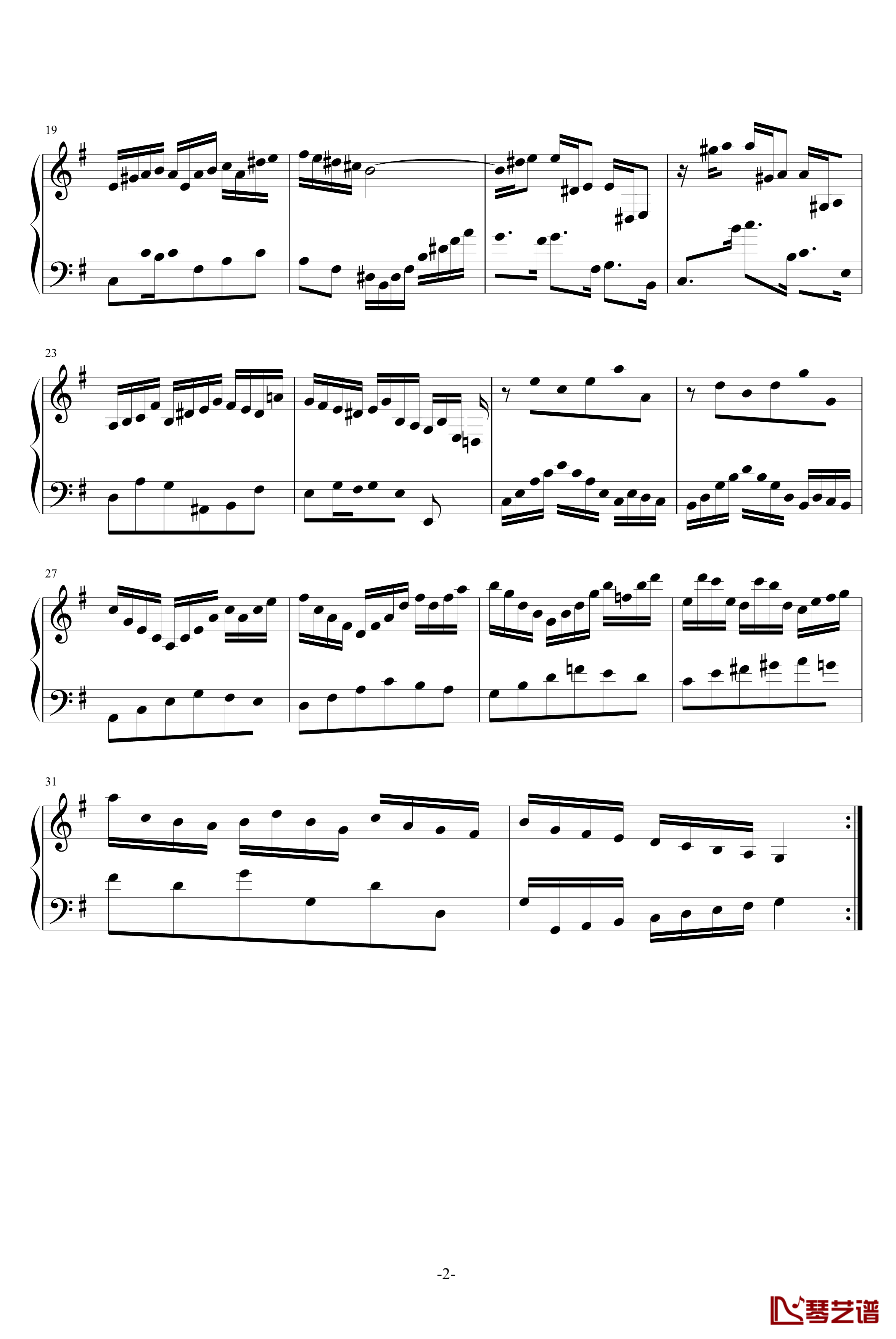 哥德堡变奏曲钢琴谱-Goldberg Variations 1-巴赫2