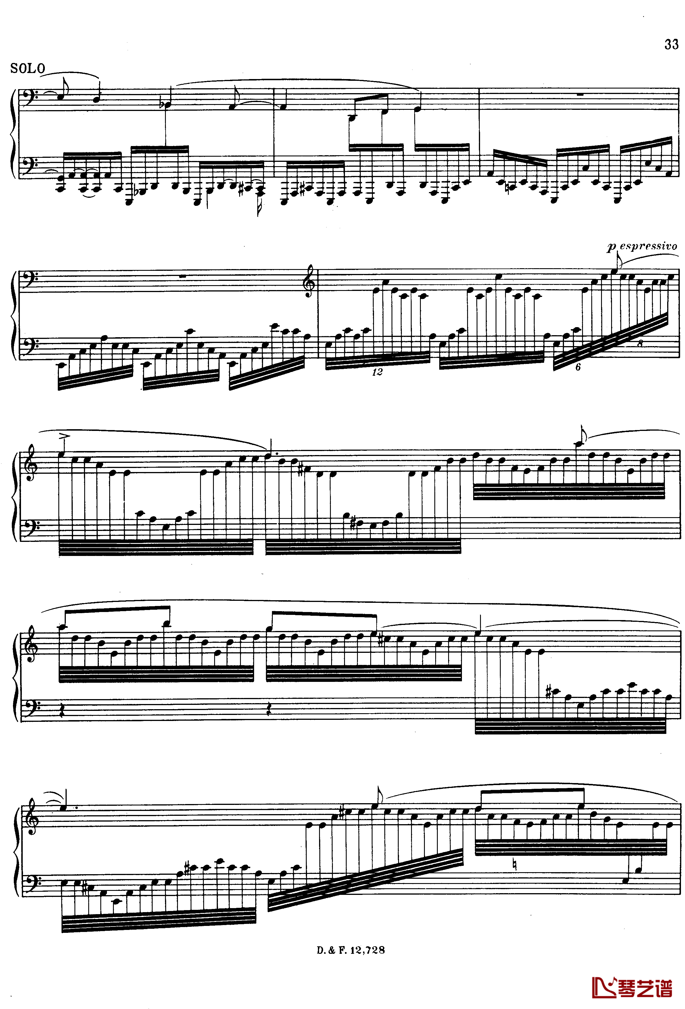 左手钢琴协奏曲钢琴谱-拉威尔-Ravel33
