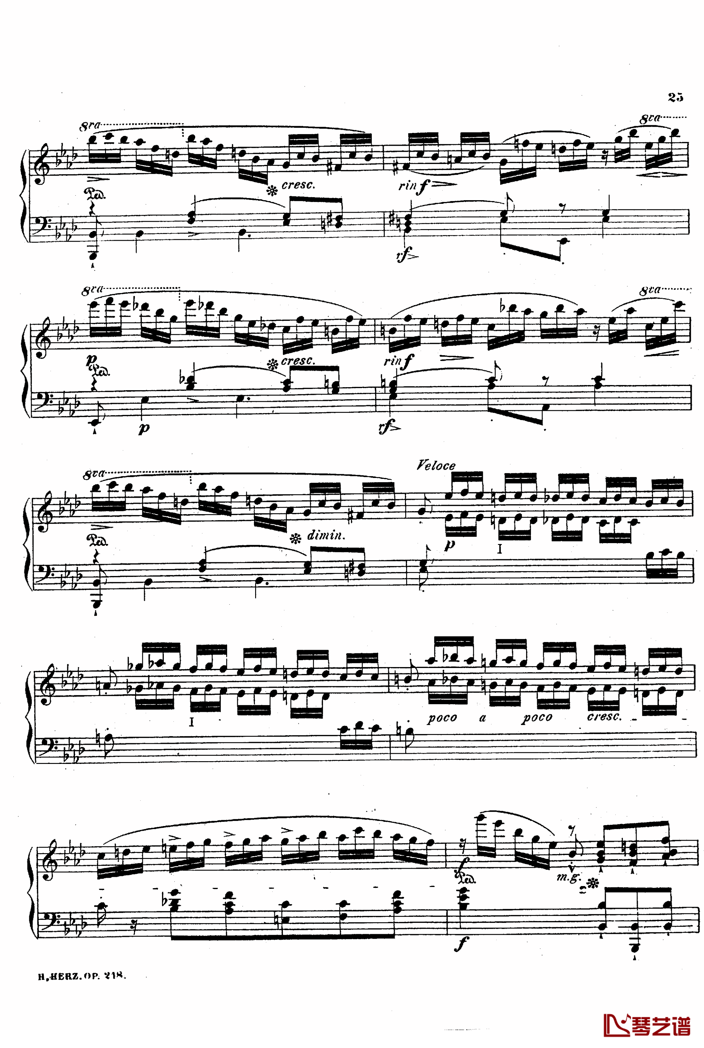 降A大调第八钢琴协奏曲Op.218钢琴谱-赫尔兹24