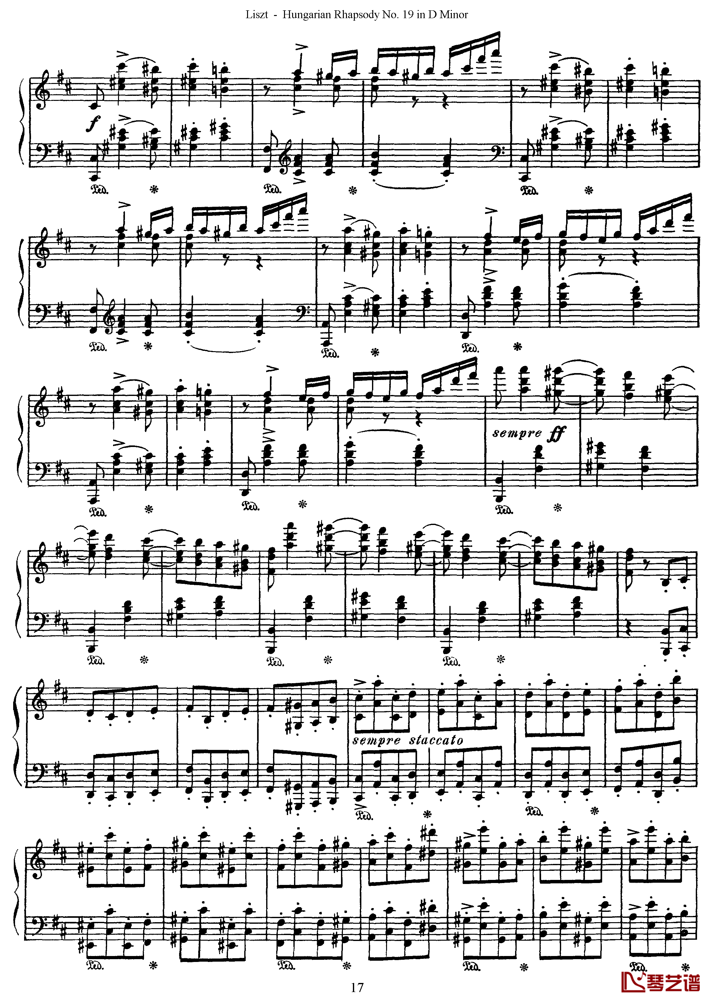 匈牙利狂想曲第19号钢琴谱-最后的狂想-李斯特17