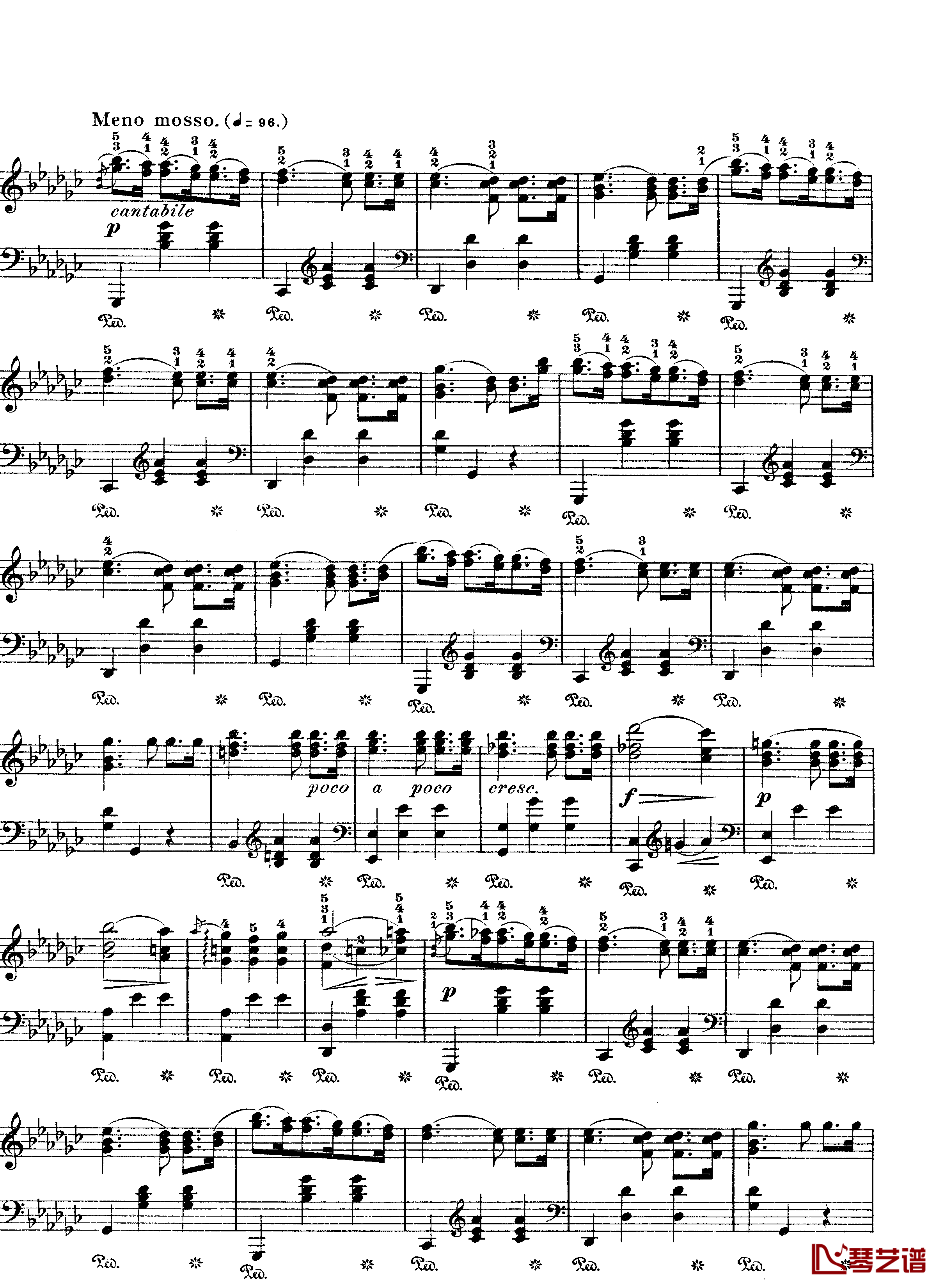 降G大调圆舞曲钢琴谱-Op70No.1-肖邦-chopin2
