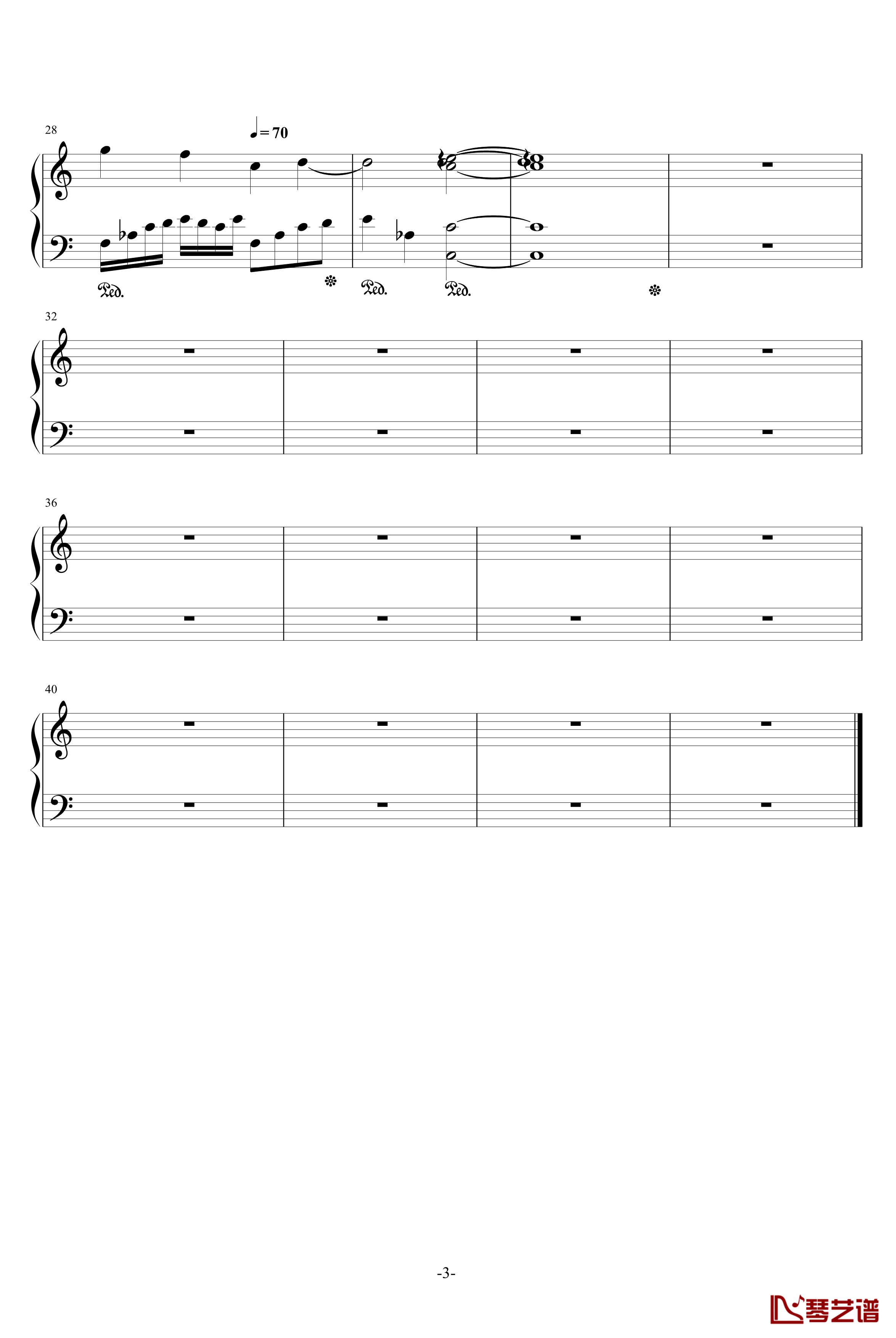 路小雨钢琴谱-L7双手版-不能说的秘密3
