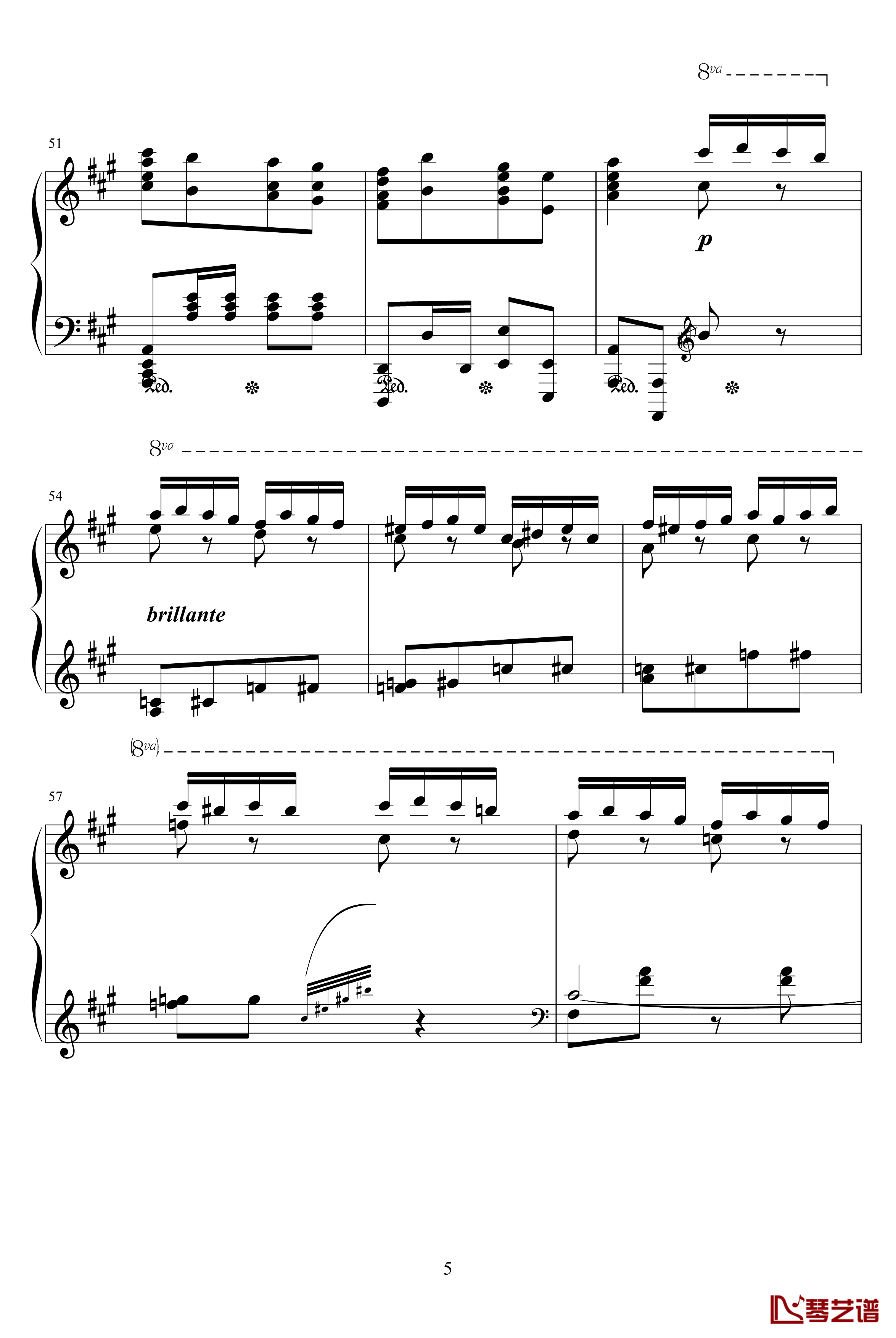 土耳其进行曲钢琴谱-原版-莫扎特-瓦洛多斯5