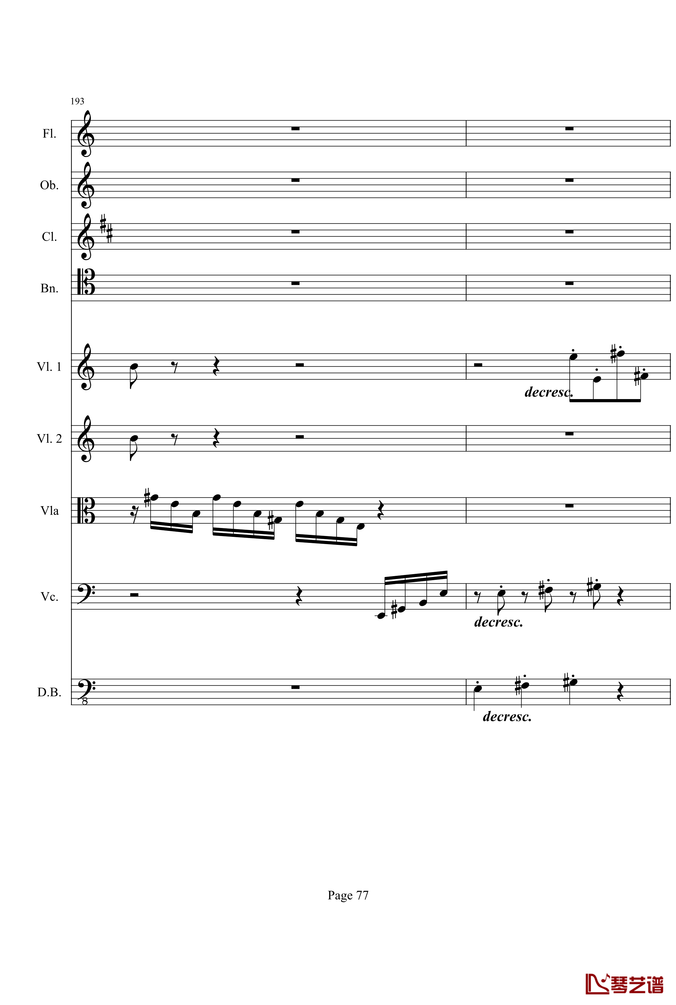 奏鸣曲之交响钢琴谱-第21-Ⅰ-贝多芬-beethoven77