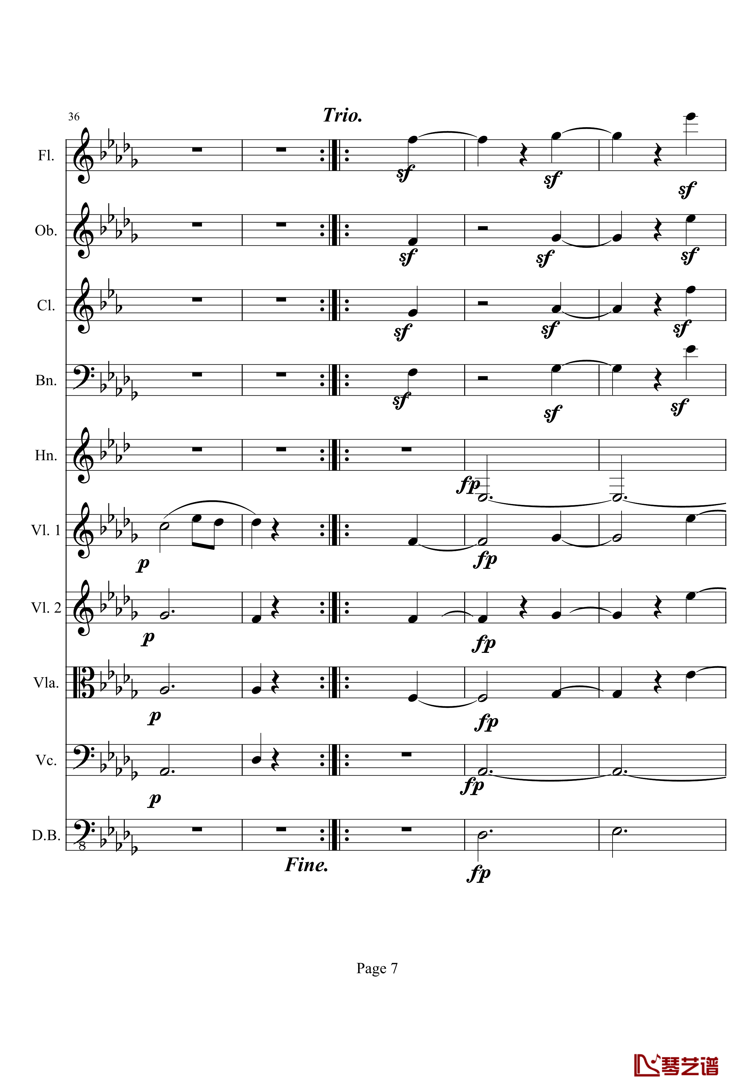 奏鸣曲之交响钢琴谱-第14首-Ⅱ-贝多芬-beethoven7