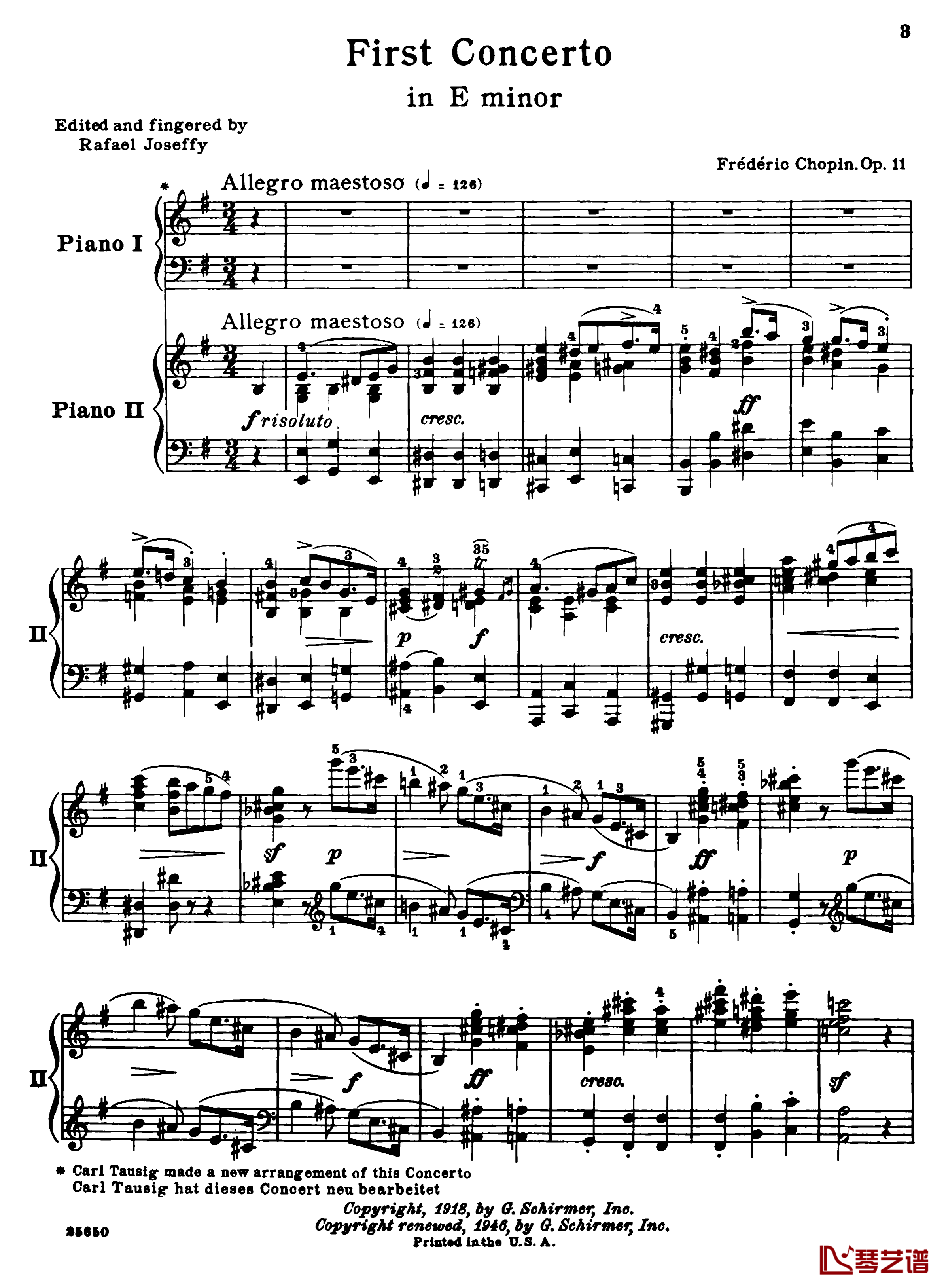 肖邦第一钢琴协奏曲钢琴谱-肖邦5