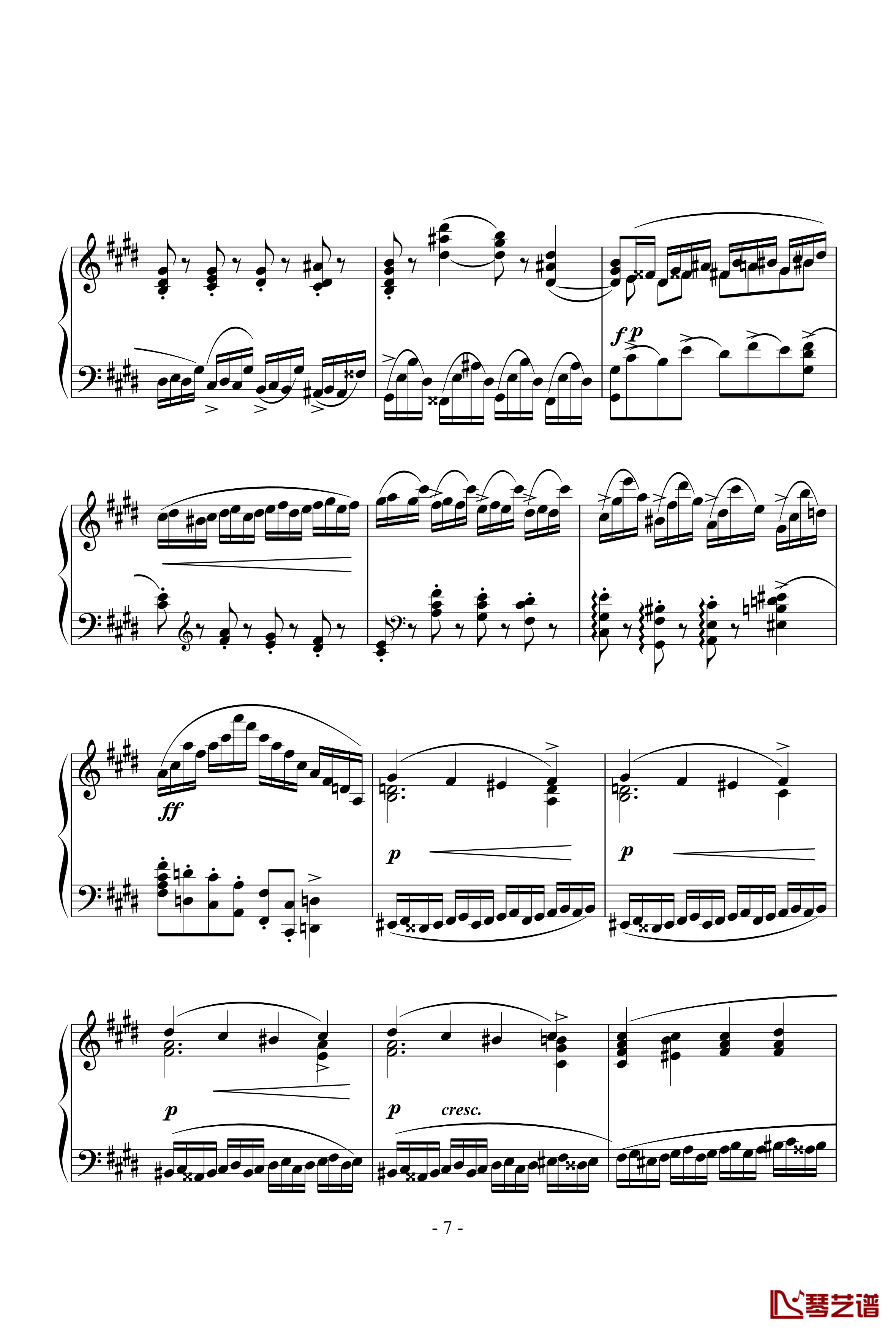 Etude OP.10 NO.4钢琴谱-肖邦练习曲-肖邦-chopin7