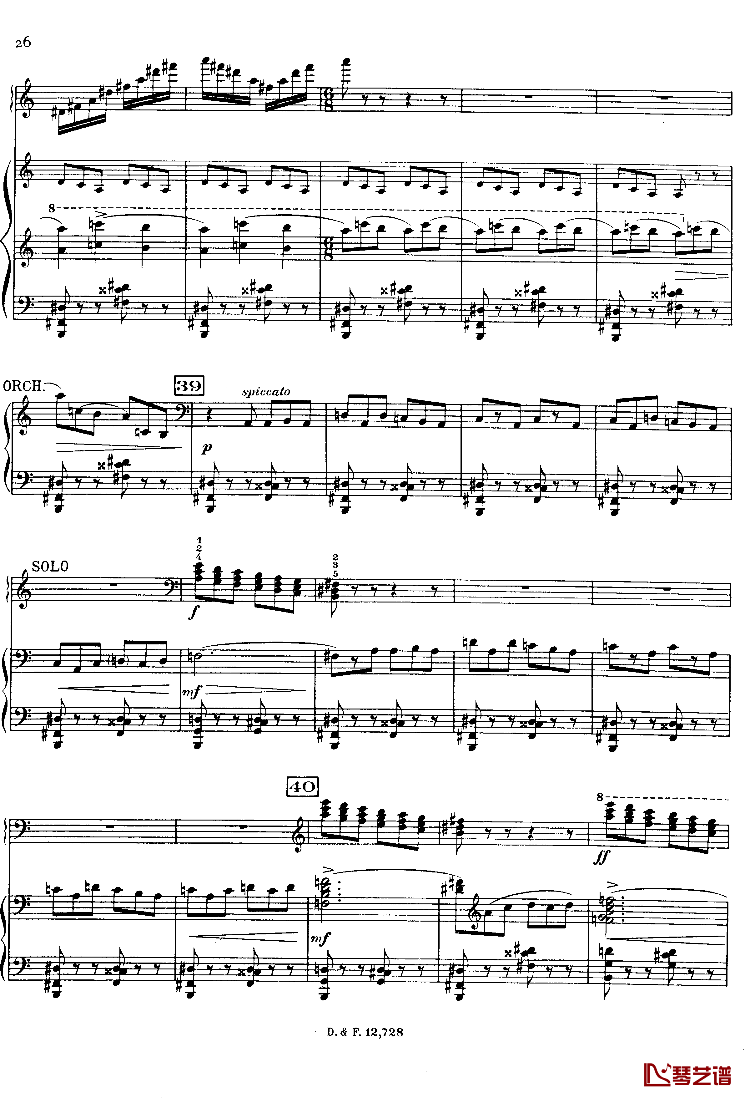 左手钢琴协奏曲钢琴谱-拉威尔-Ravel26