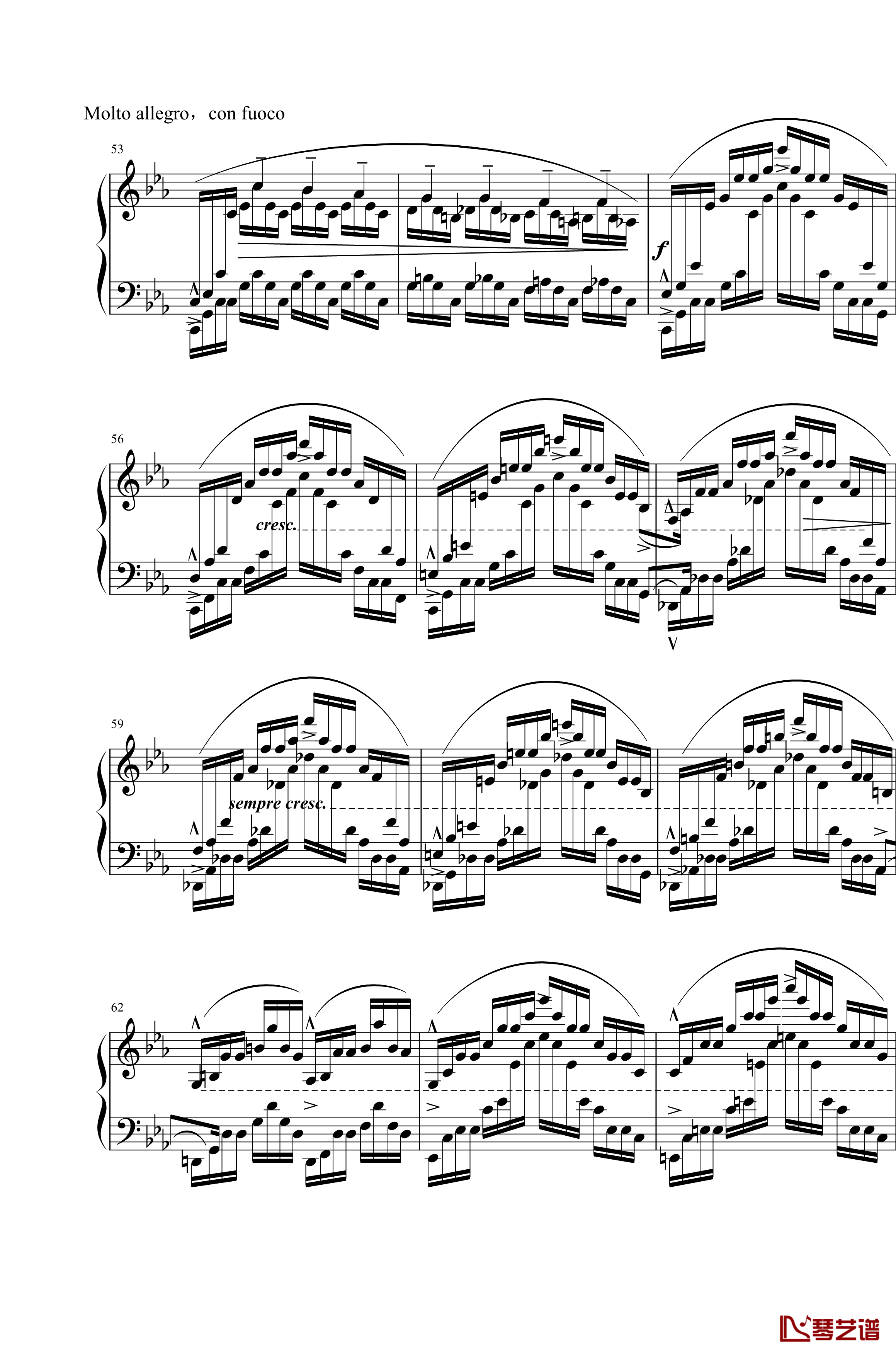 肖邦练习曲钢琴谱-大海 Op.25 No.12-肖邦-chopin6