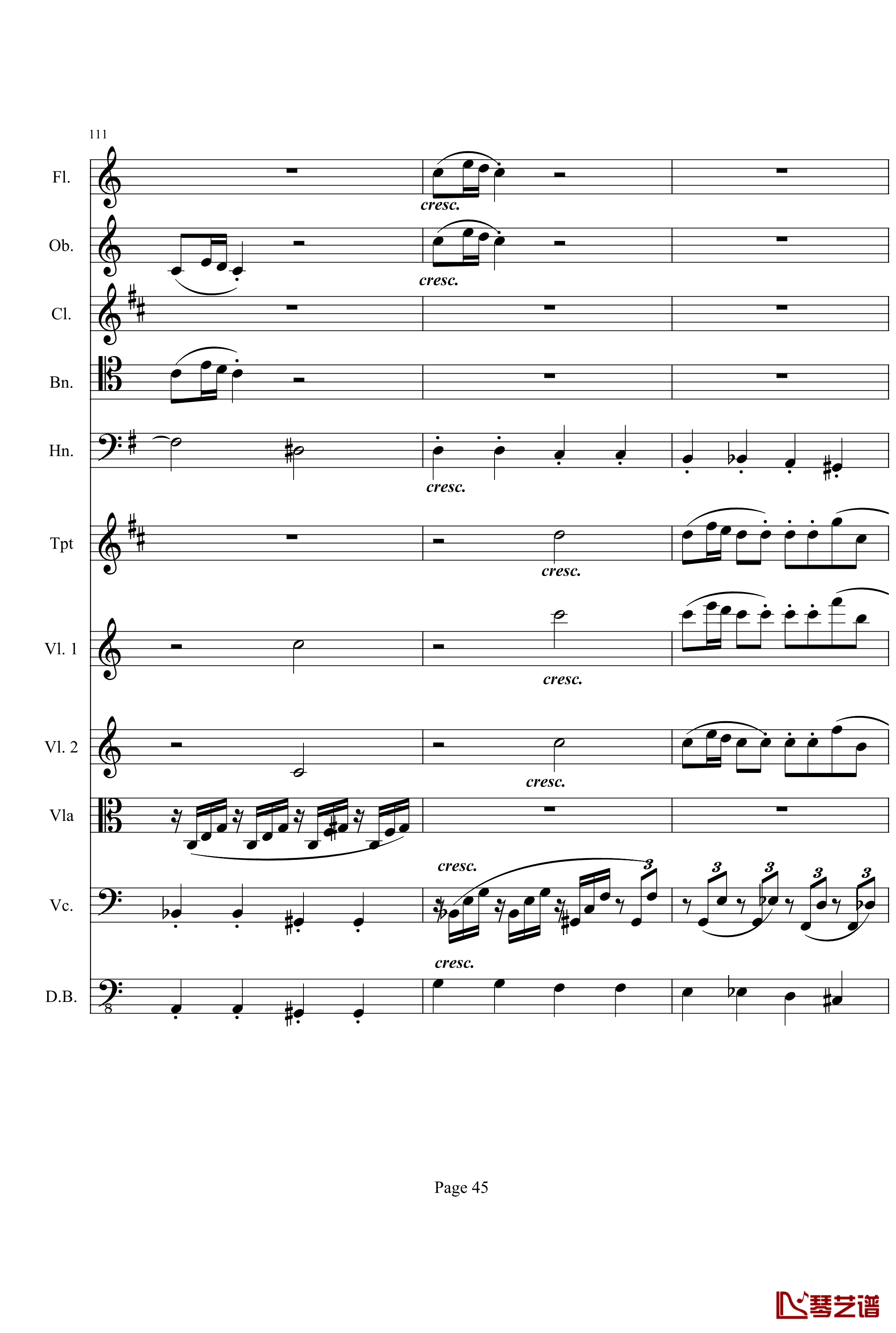 奏鸣曲之交响钢琴谱-第21-Ⅰ-贝多芬-beethoven45