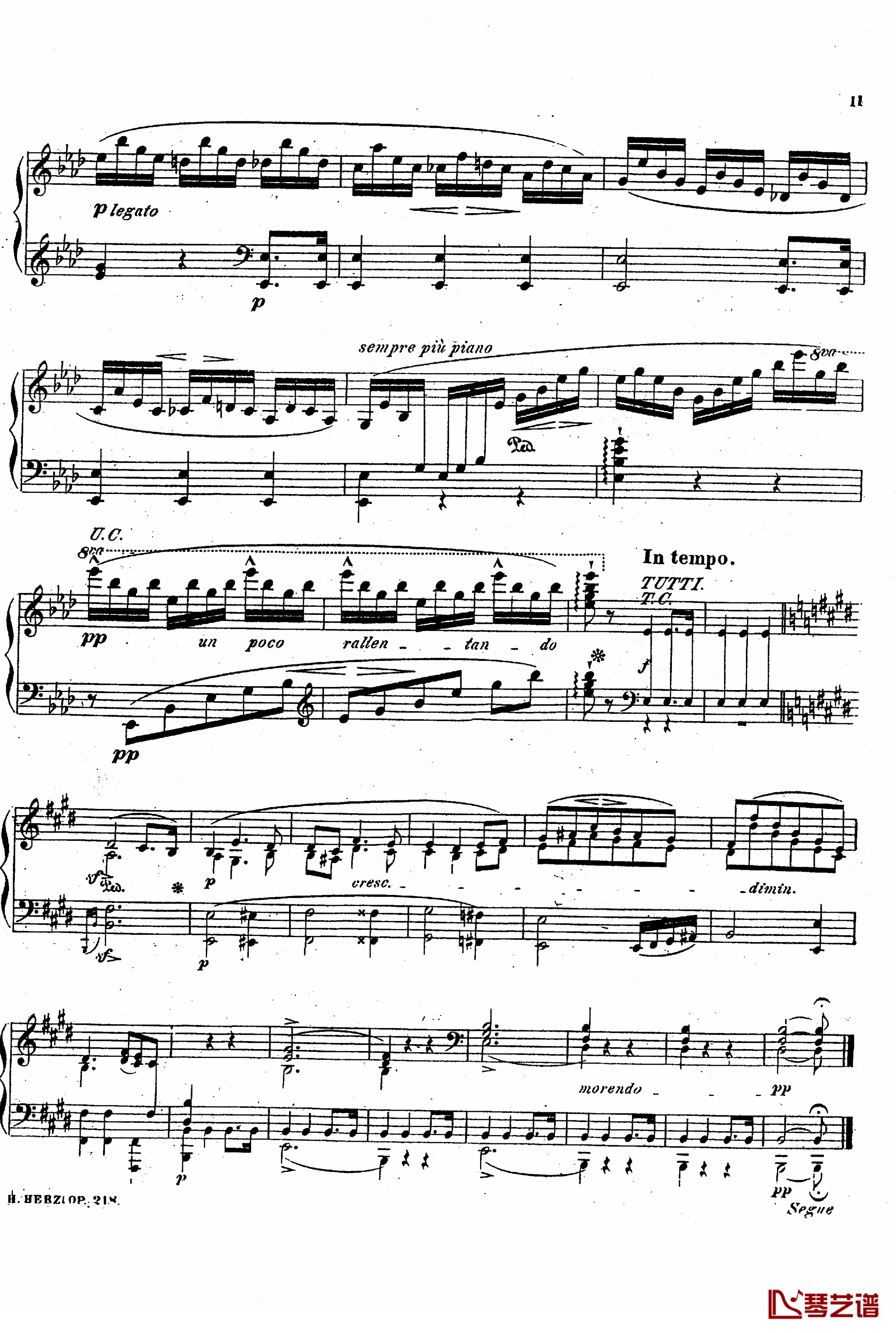 降A大调第八钢琴协奏曲Op.218钢琴谱-赫尔兹10