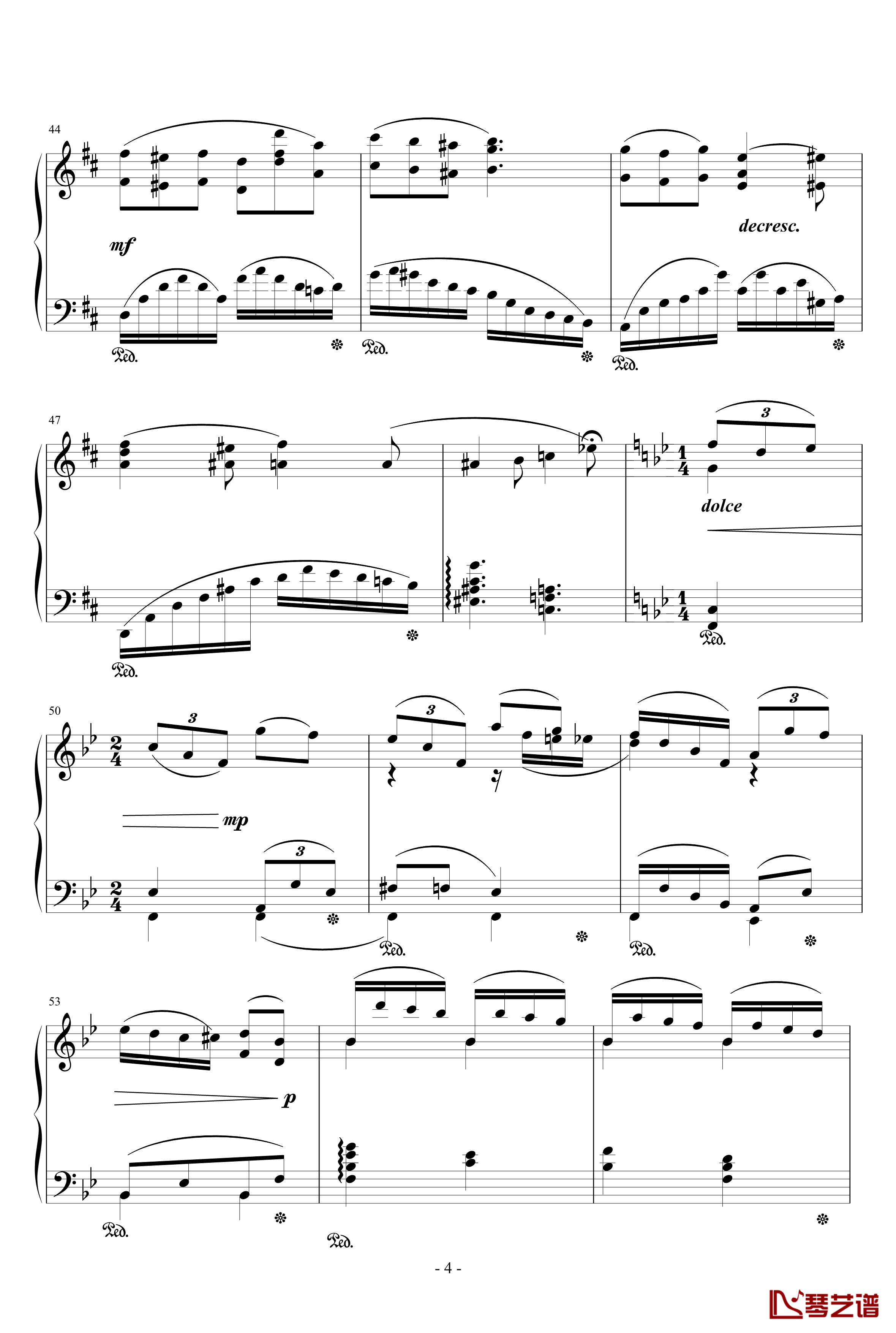 间奏曲钢琴谱-天籁传声4