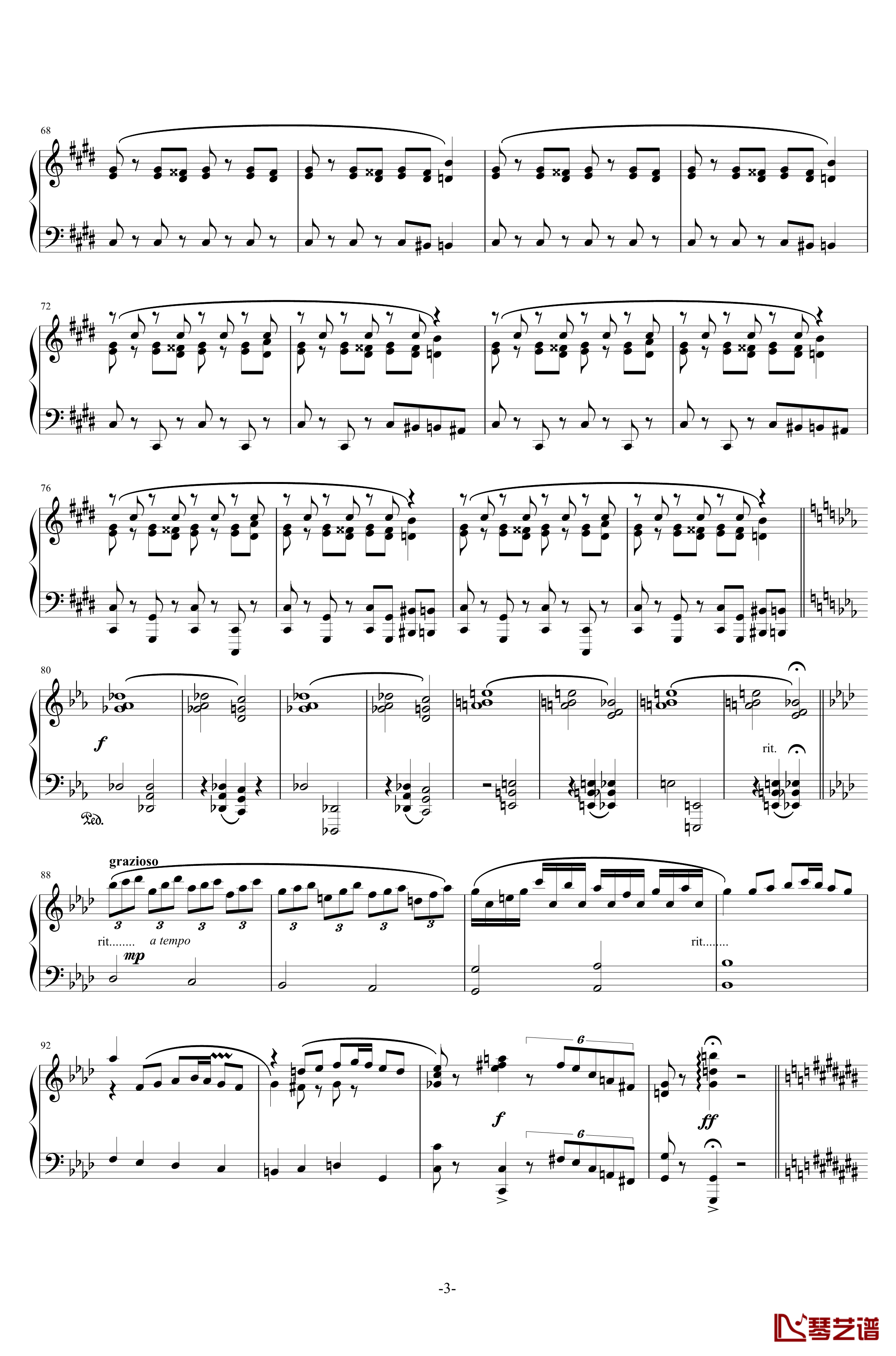 Kefka's Theme钢琴谱-Final Fanstay XIV-最终幻想3