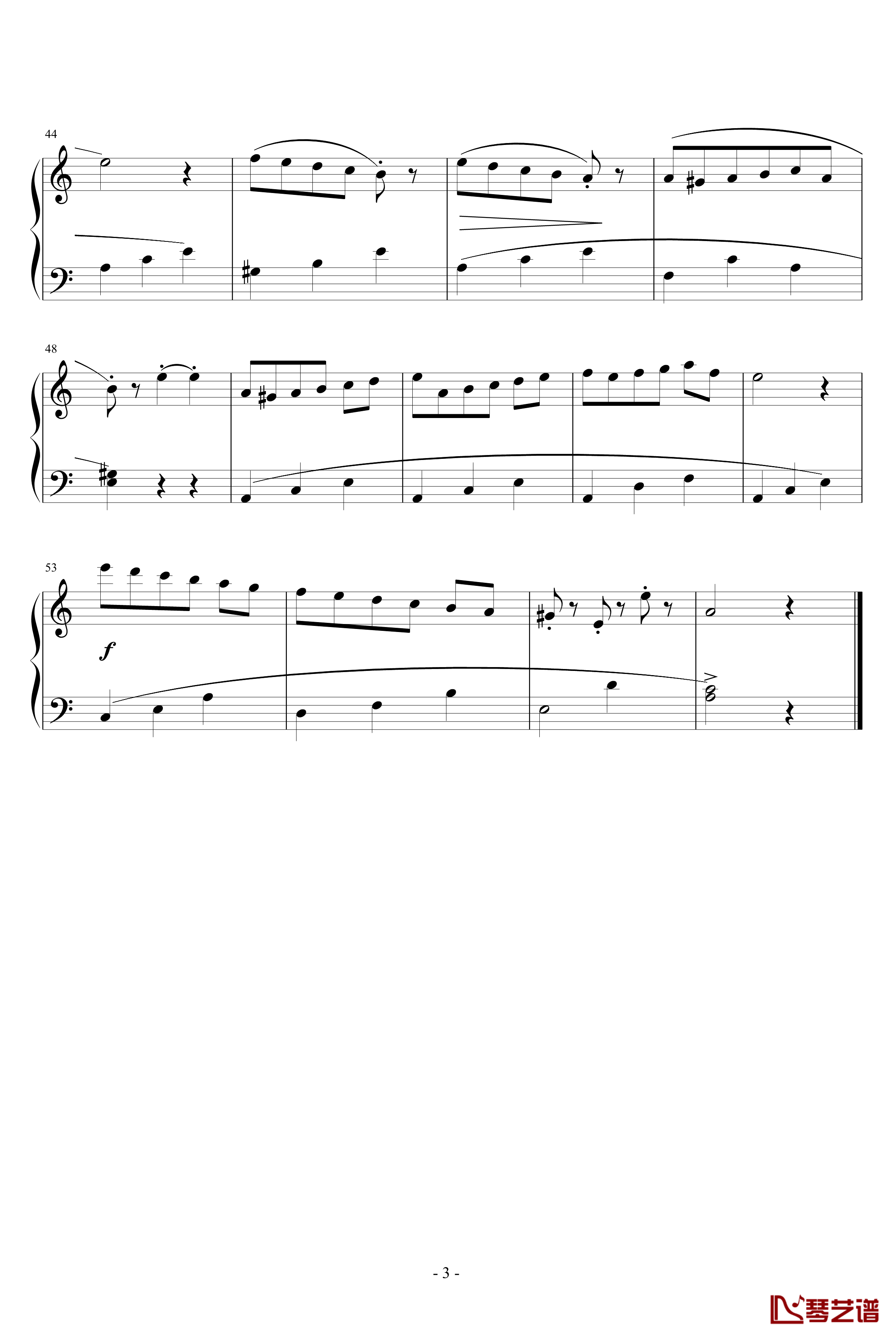 A小调练习曲钢琴谱-杜佛诺伊3