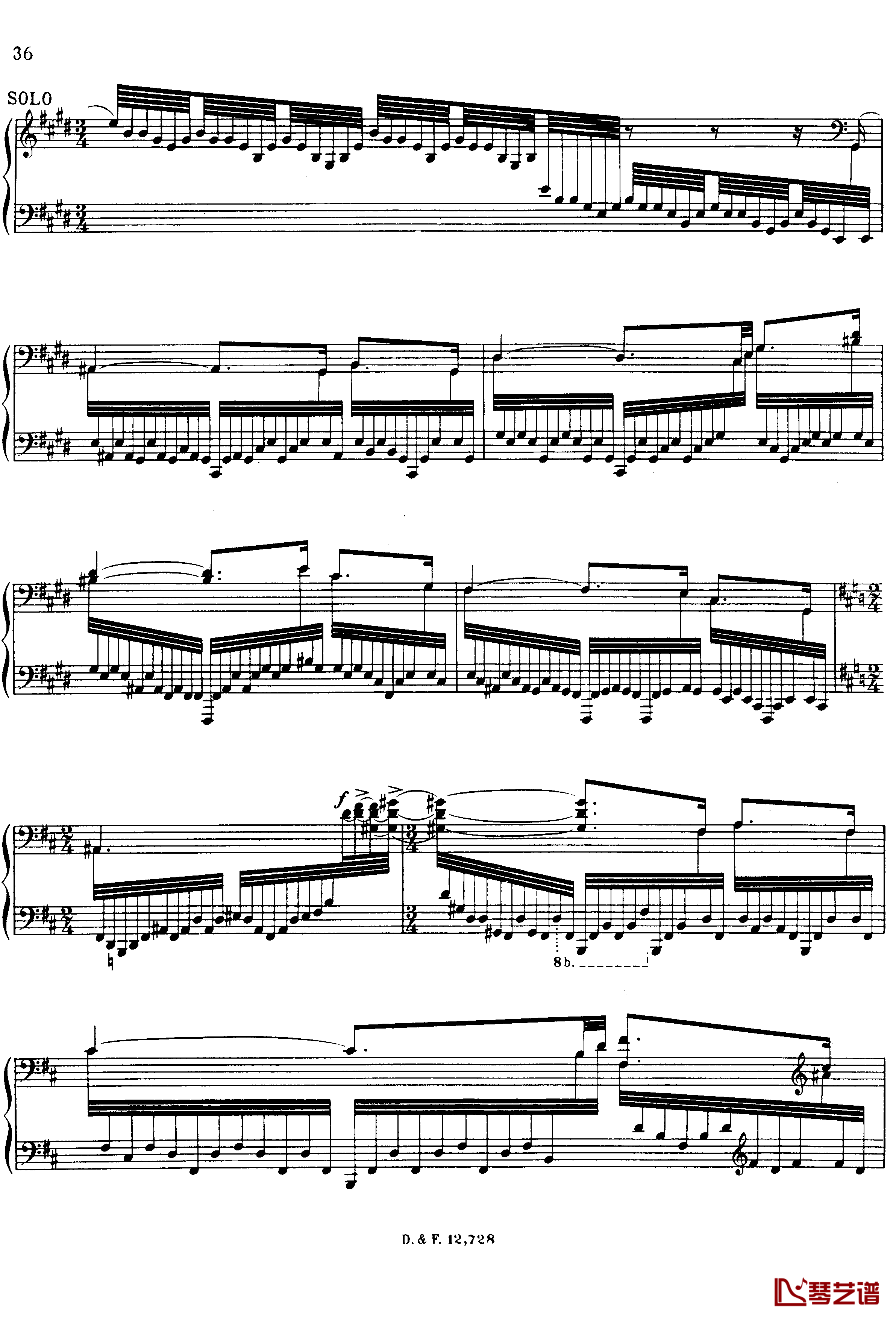 左手钢琴协奏曲钢琴谱-拉威尔-Ravel36