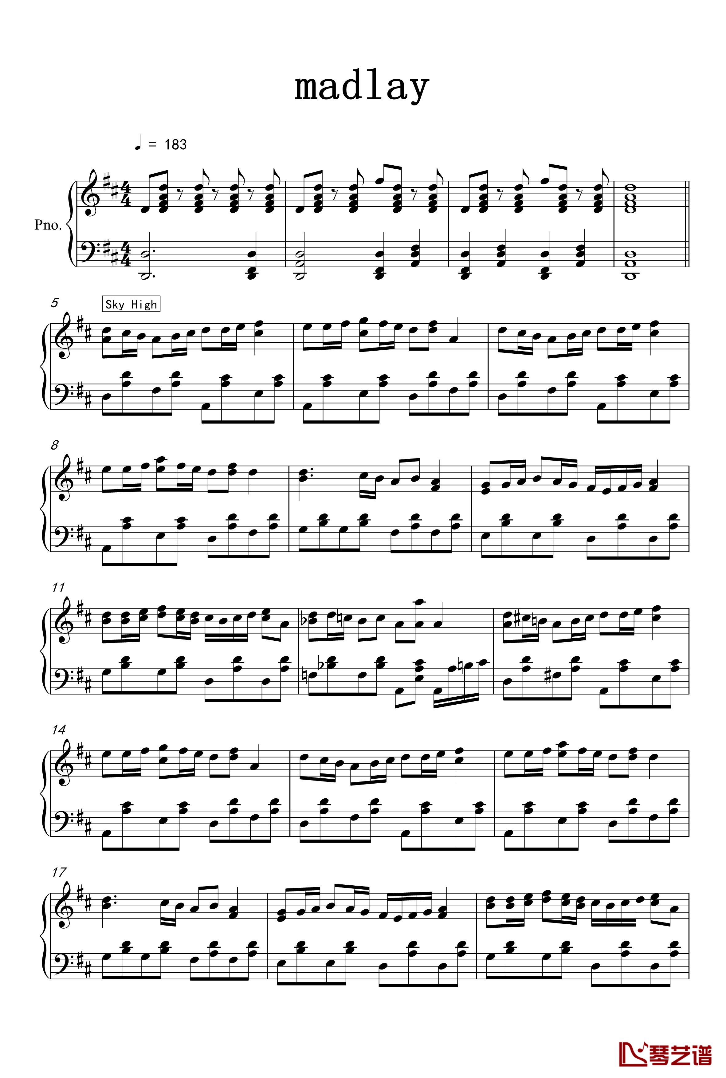 madlay组曲钢琴谱-niconico1