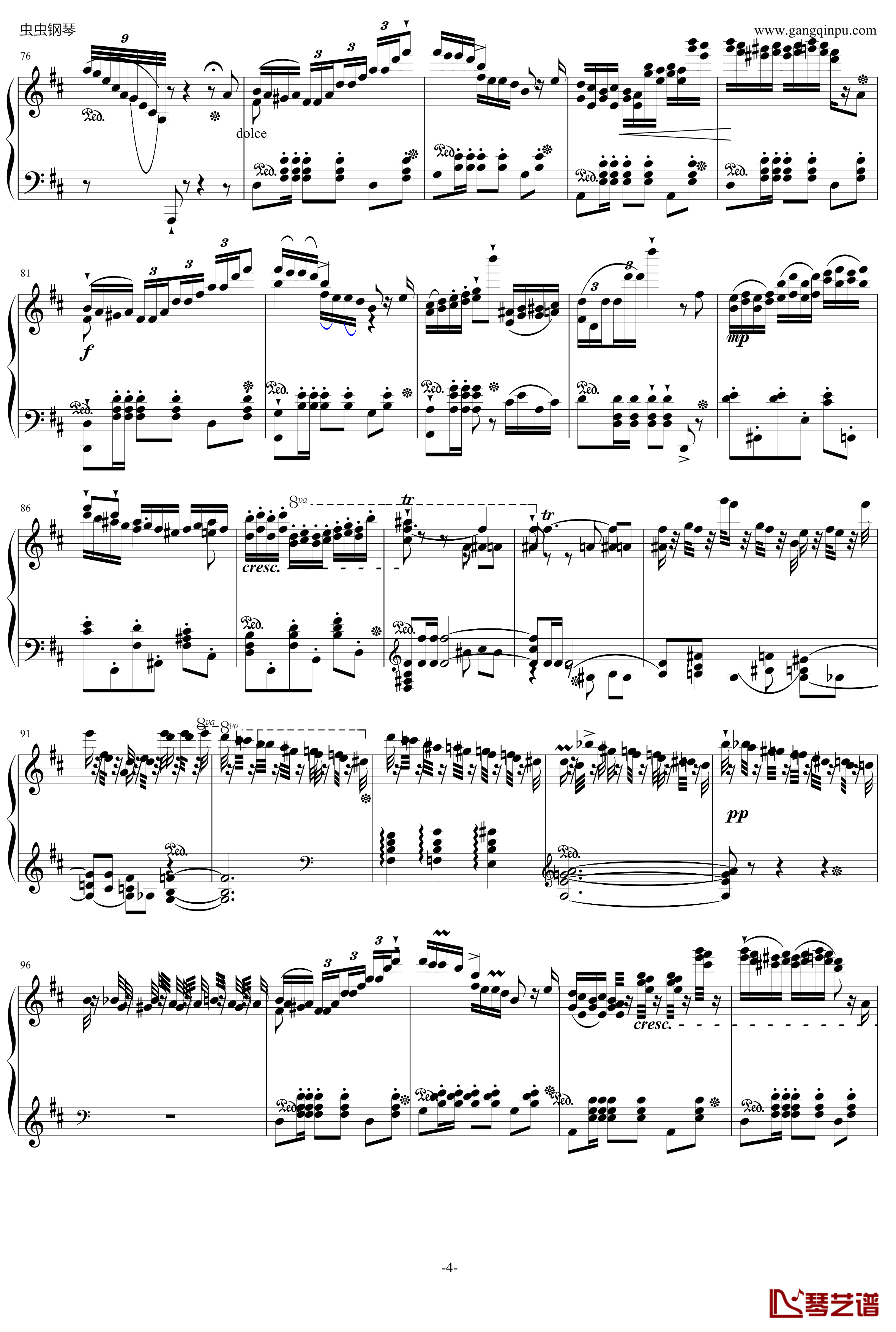 贝里尼清教徒引子和波兰舞曲S.391钢琴谱-李斯特4