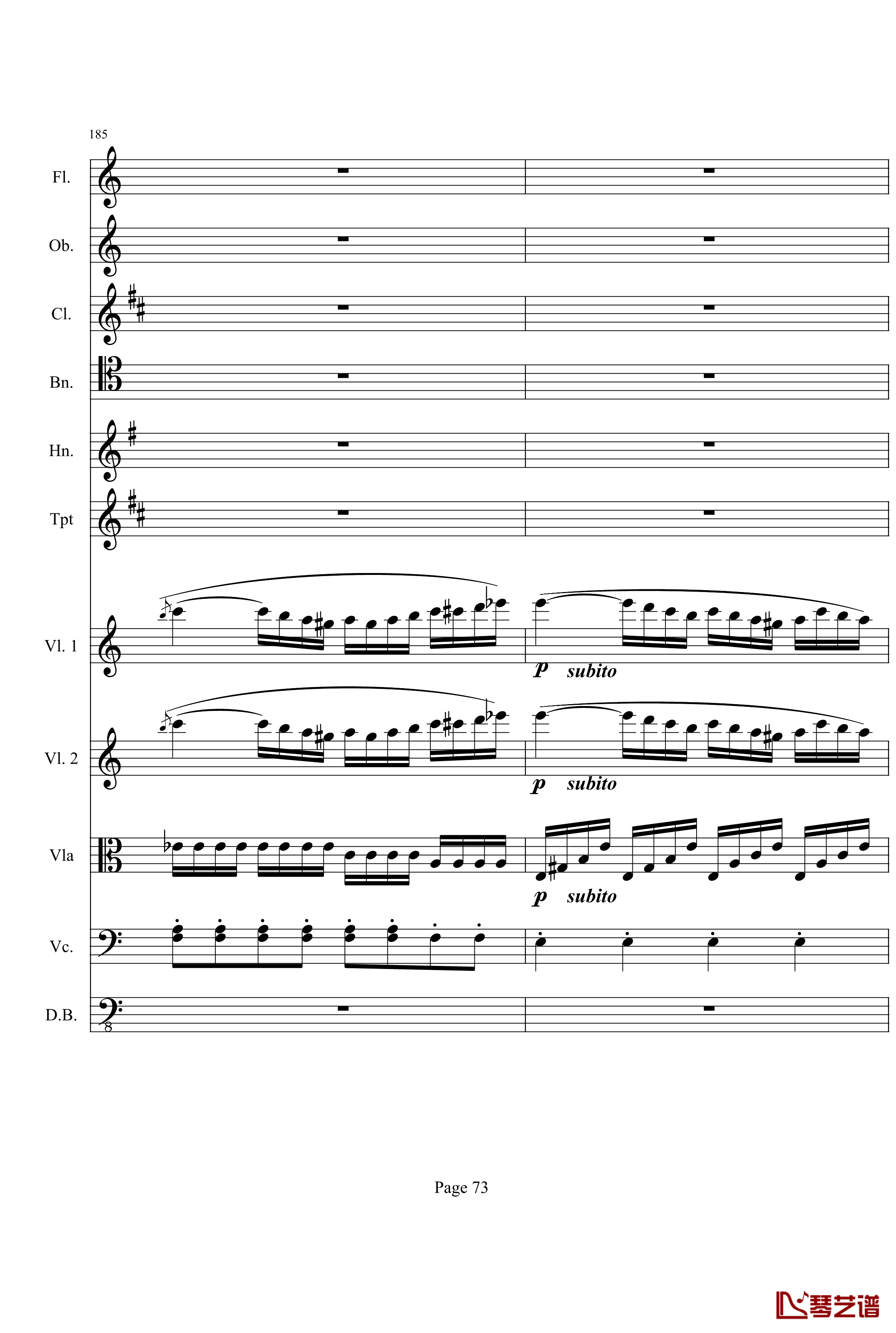 奏鸣曲之交响钢琴谱-第21-Ⅰ-贝多芬-beethoven73