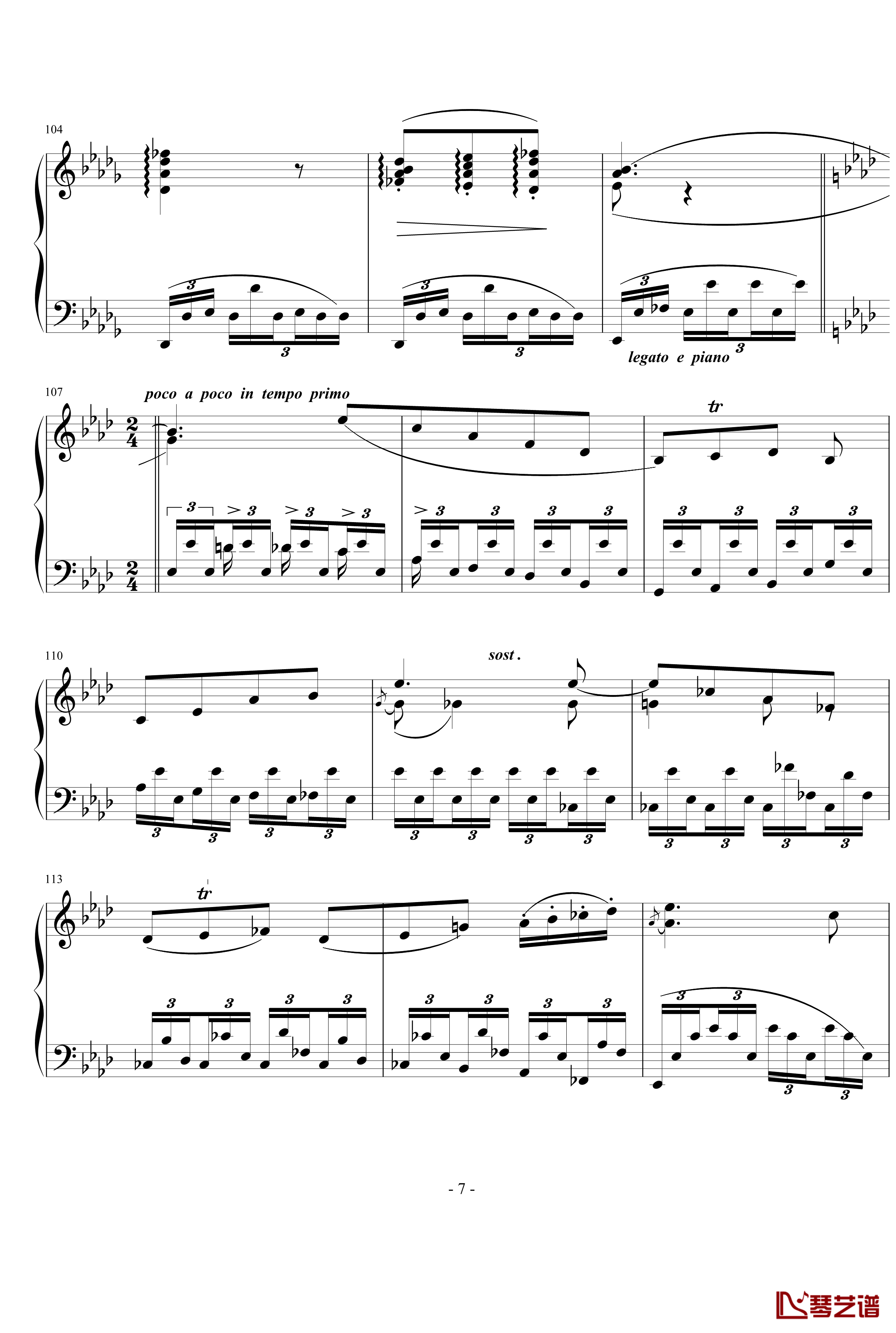 行板钢琴谱-勃拉姆斯-Brahms7
