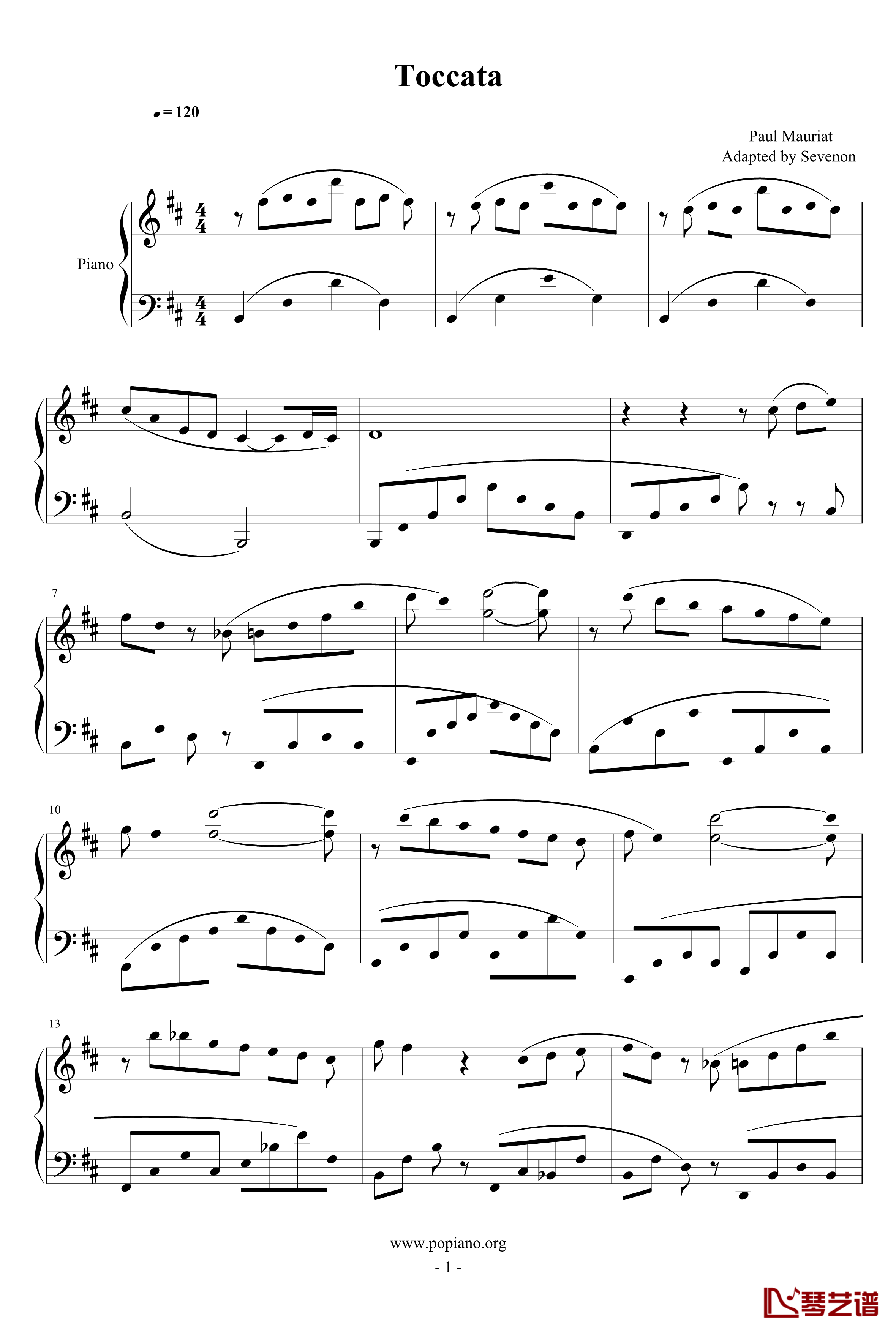 toccata钢琴谱-PAUL MAURIAT1