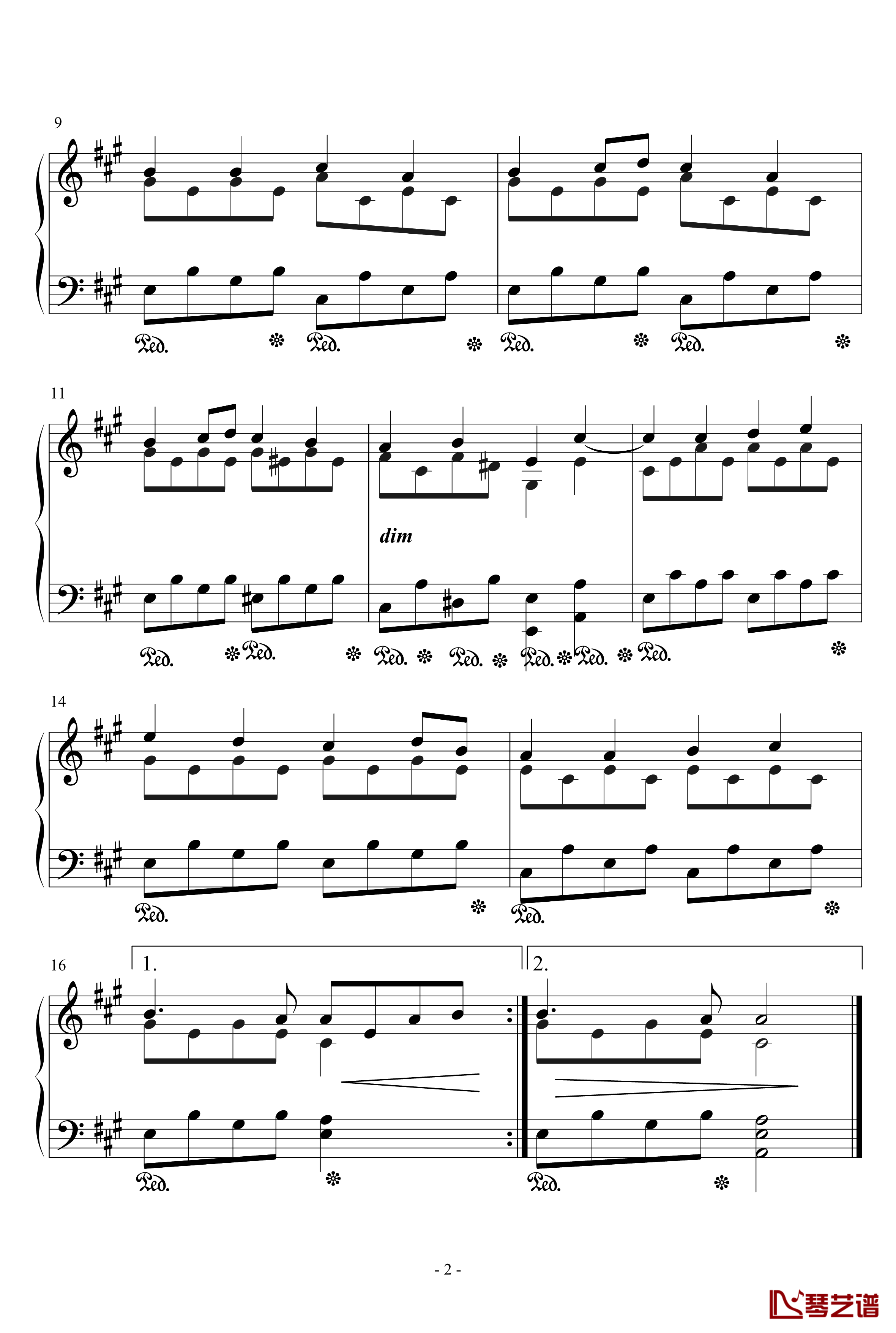 欢乐颂钢琴谱-歌颂神圣版-贝多芬-beethoven2