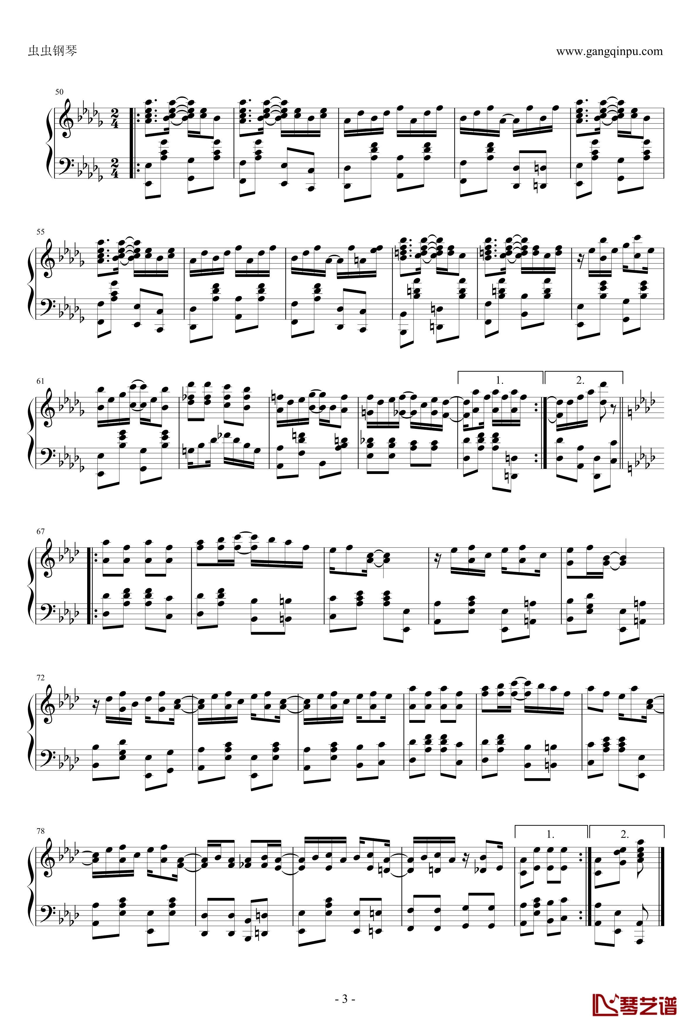 枫叶拉格钢琴谱-修订-斯科特 乔普林3