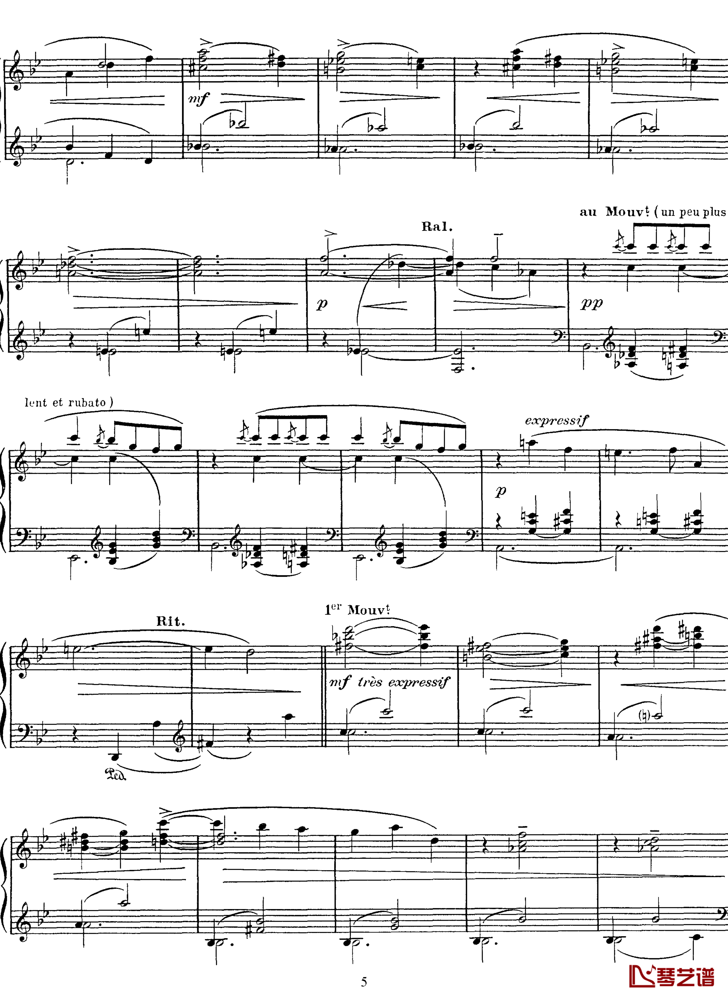 高贵而伤感的圆舞曲钢琴谱-拉威尔-Ravel5