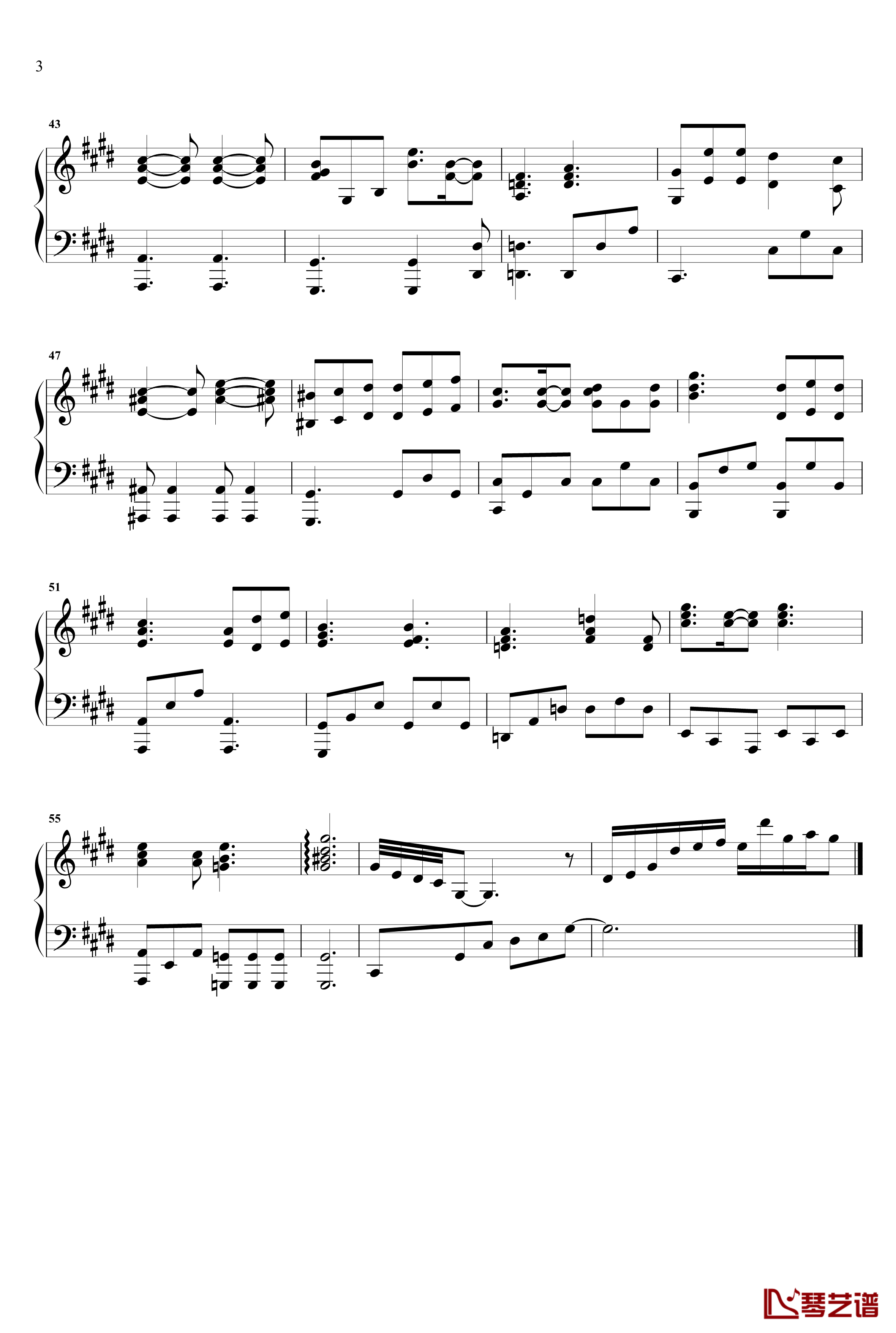 慢慢钢琴谱-伴奏谱-王乃恩3